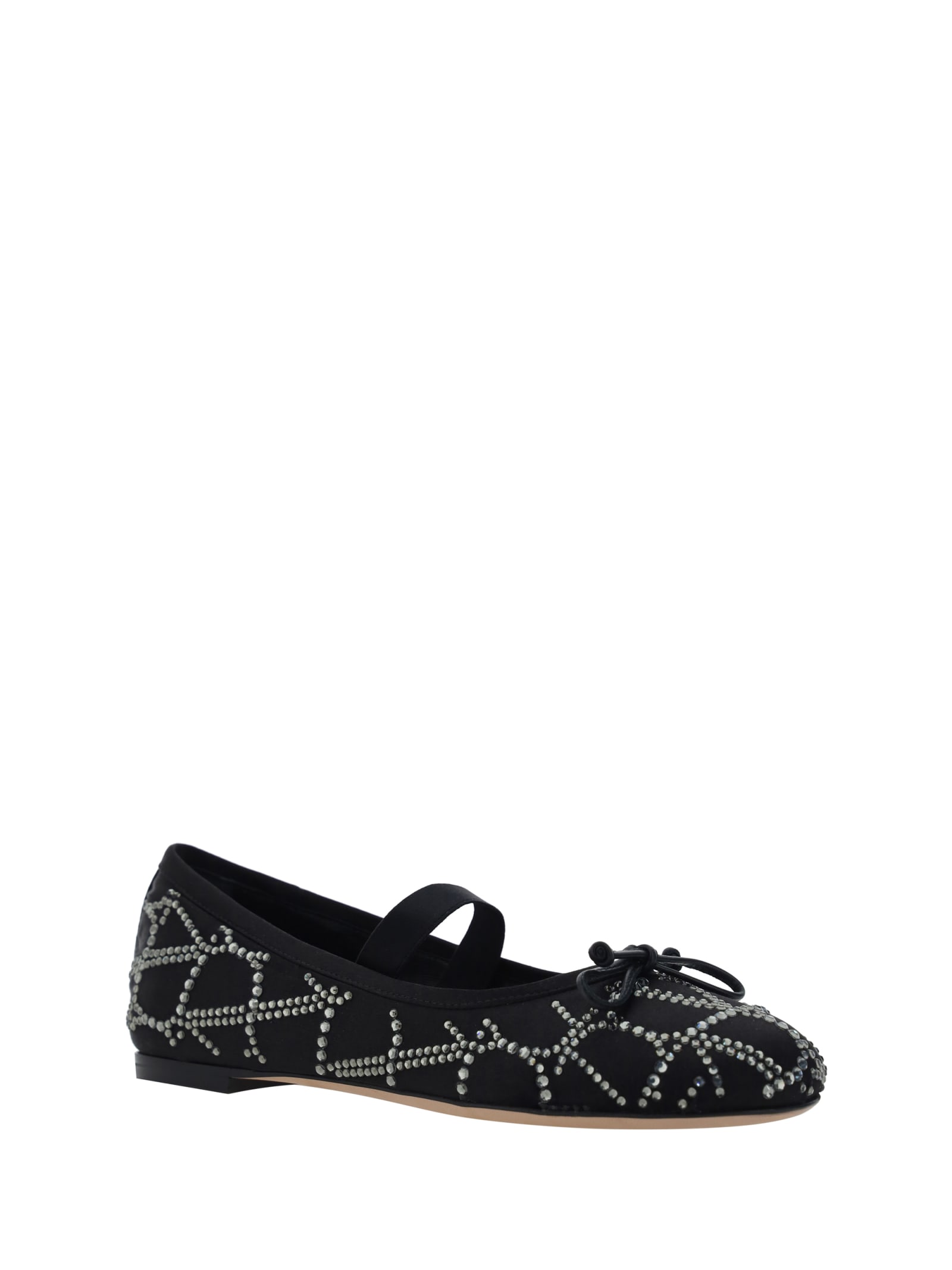 Valentino Crystal Iconographe Ballet Flats In 249