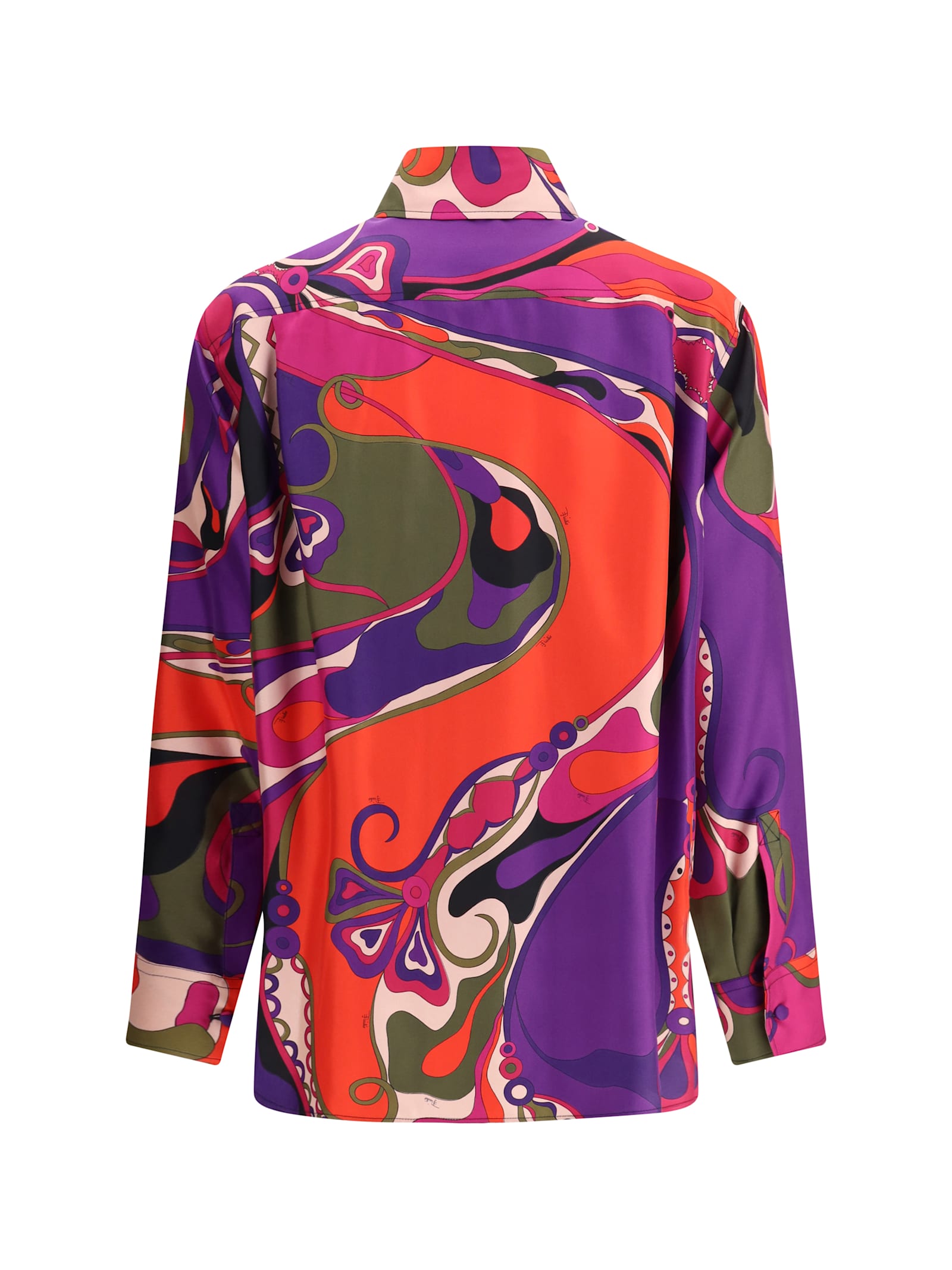 Pucci Silk Shirt With Abstract Print In Animal Print