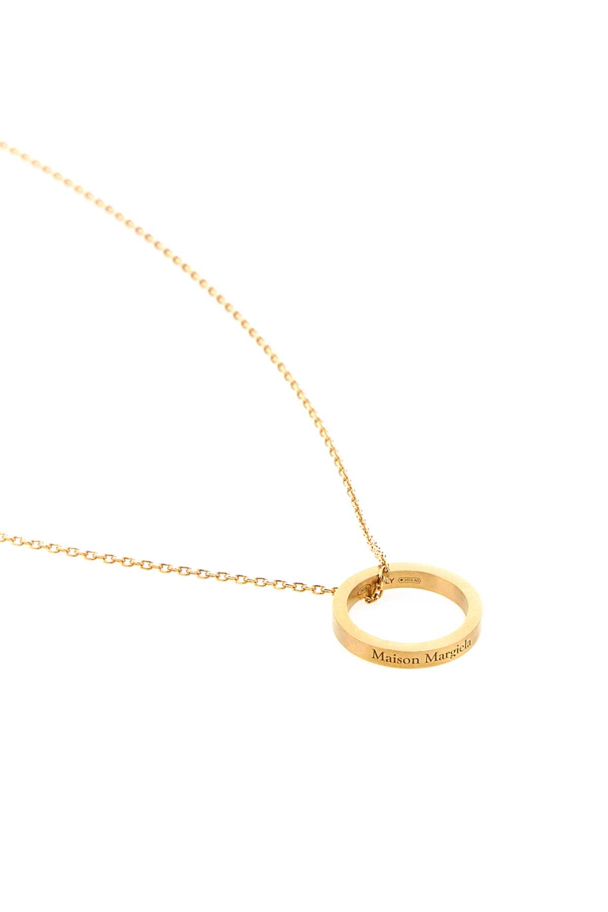 Shop Maison Margiela Gold 925 Silver Necklace In 950