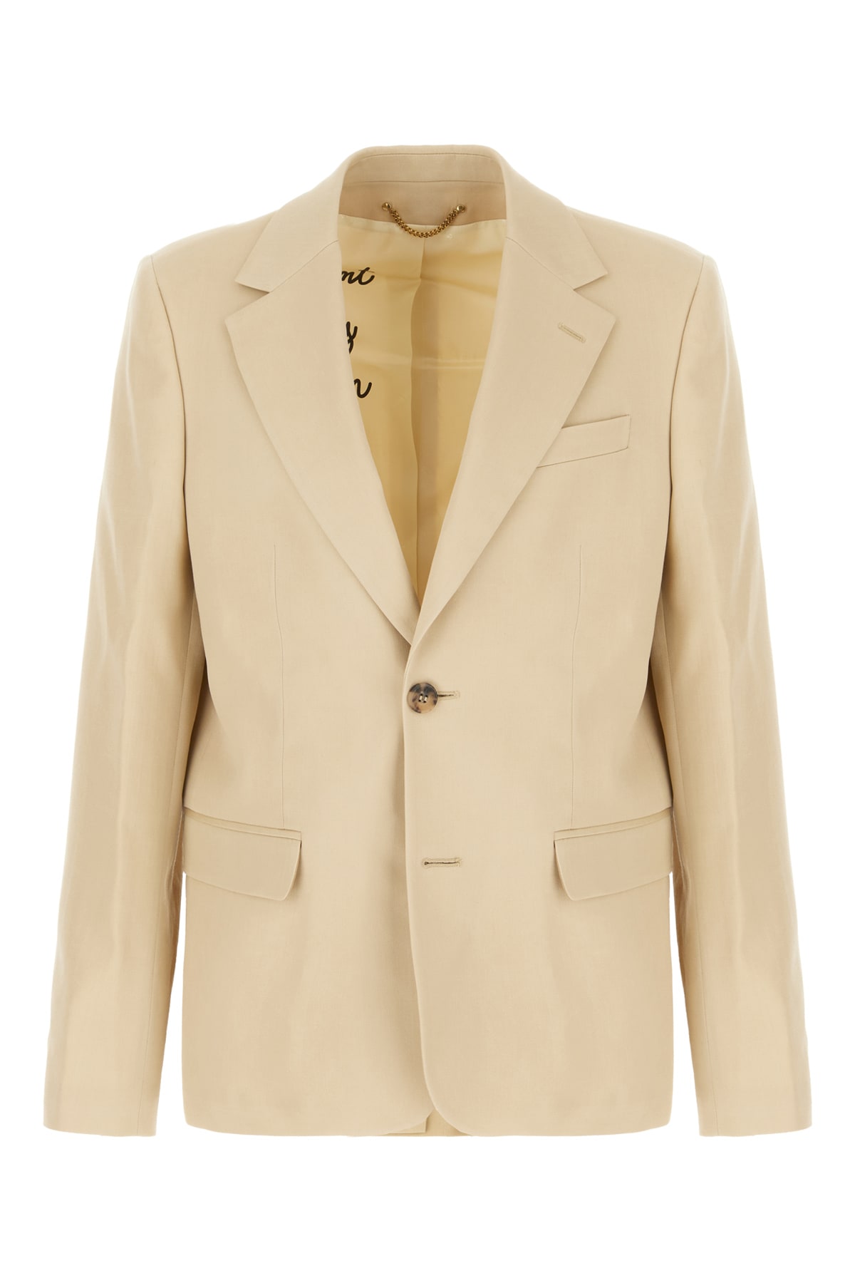 Beige Wool Blend Blazer