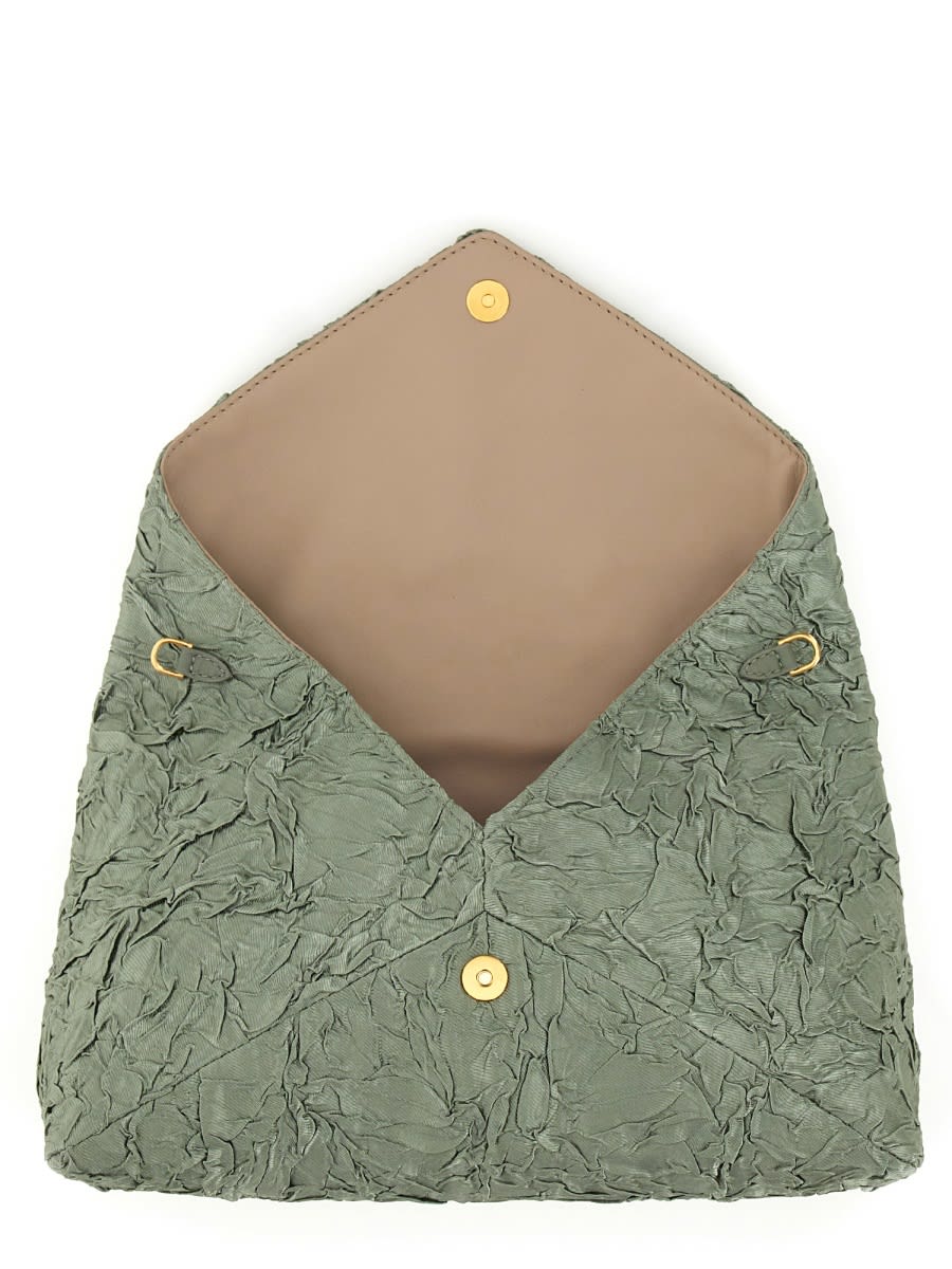Dries Van Noten Womens Raffia Envelope Crinkled Woven Clutch Bag In Gray