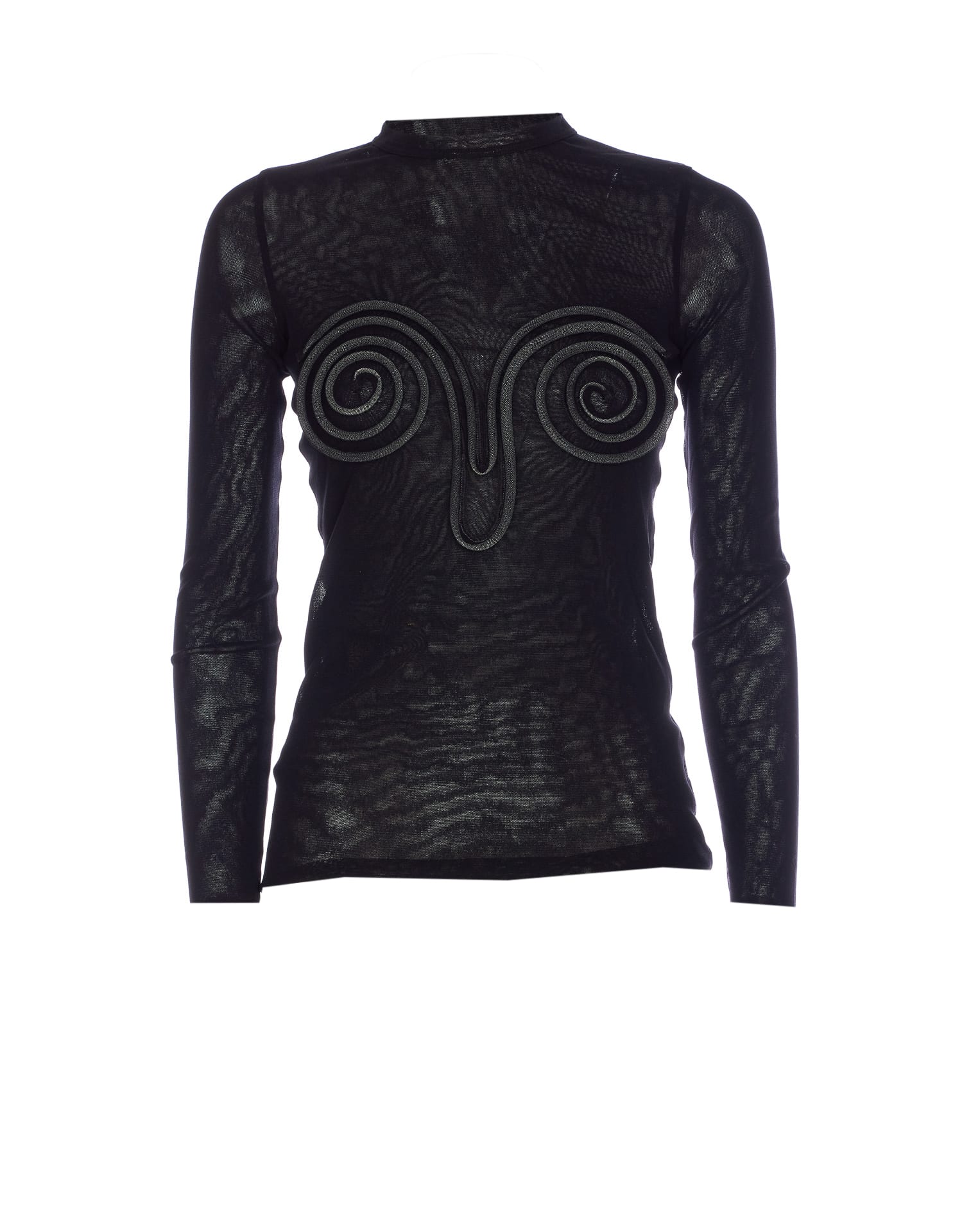 Jean Paul Gaultier Spiral-detail Long-sleeve Top