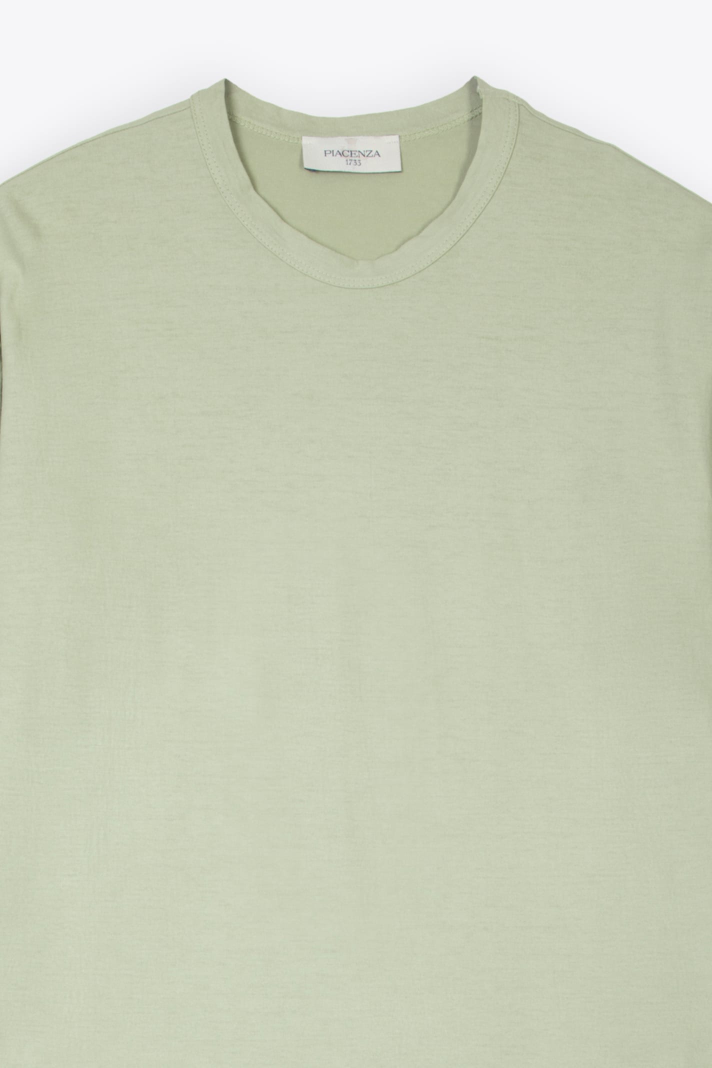 Shop Piacenza Cashmere T-shirt Sage Green Lightweight Cotton T-shirt In Salvia