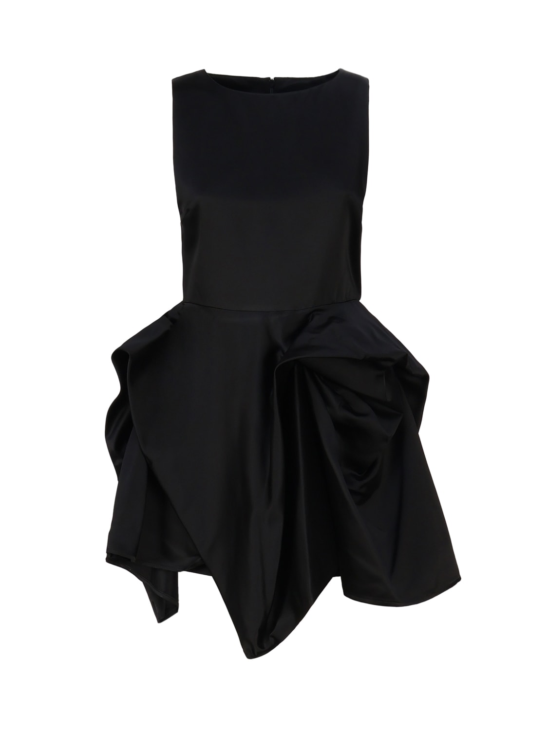 Shop Jw Anderson Short Sleeveless Draped Dress In Black
