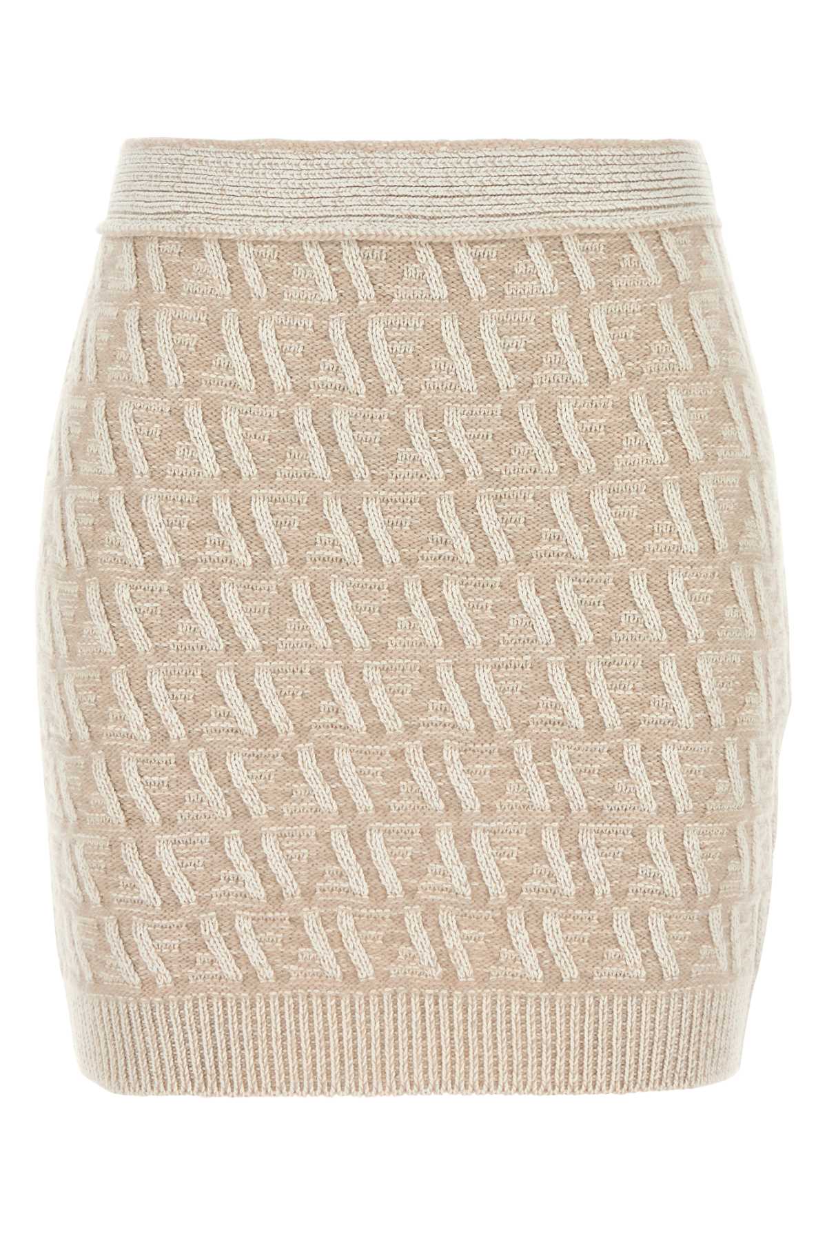 Embroidered Silk Blend Mini Skirt