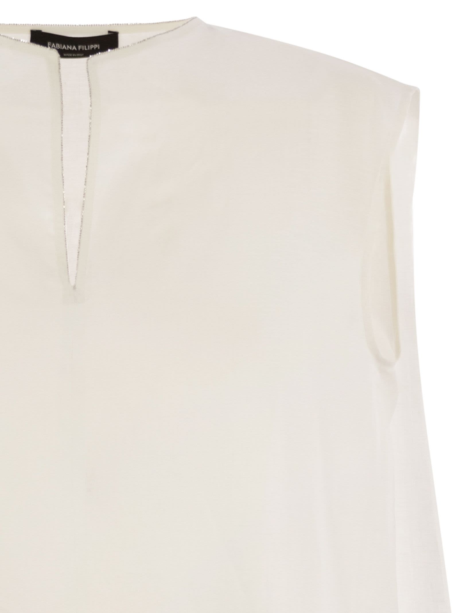 Fabiana Filippi Linen Blouse In White