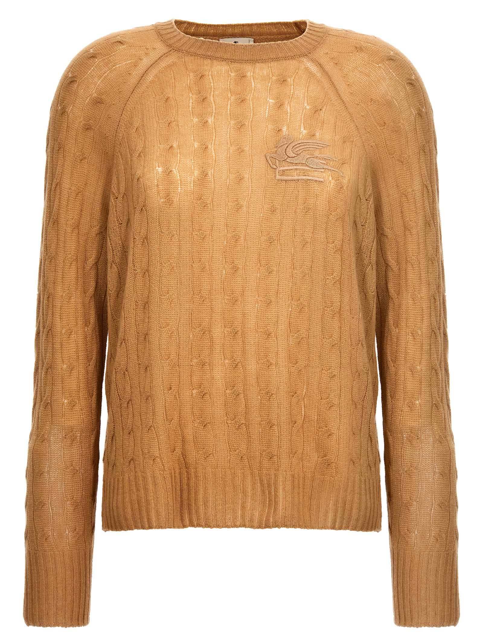 Shop Etro Logo Sweater In Beige