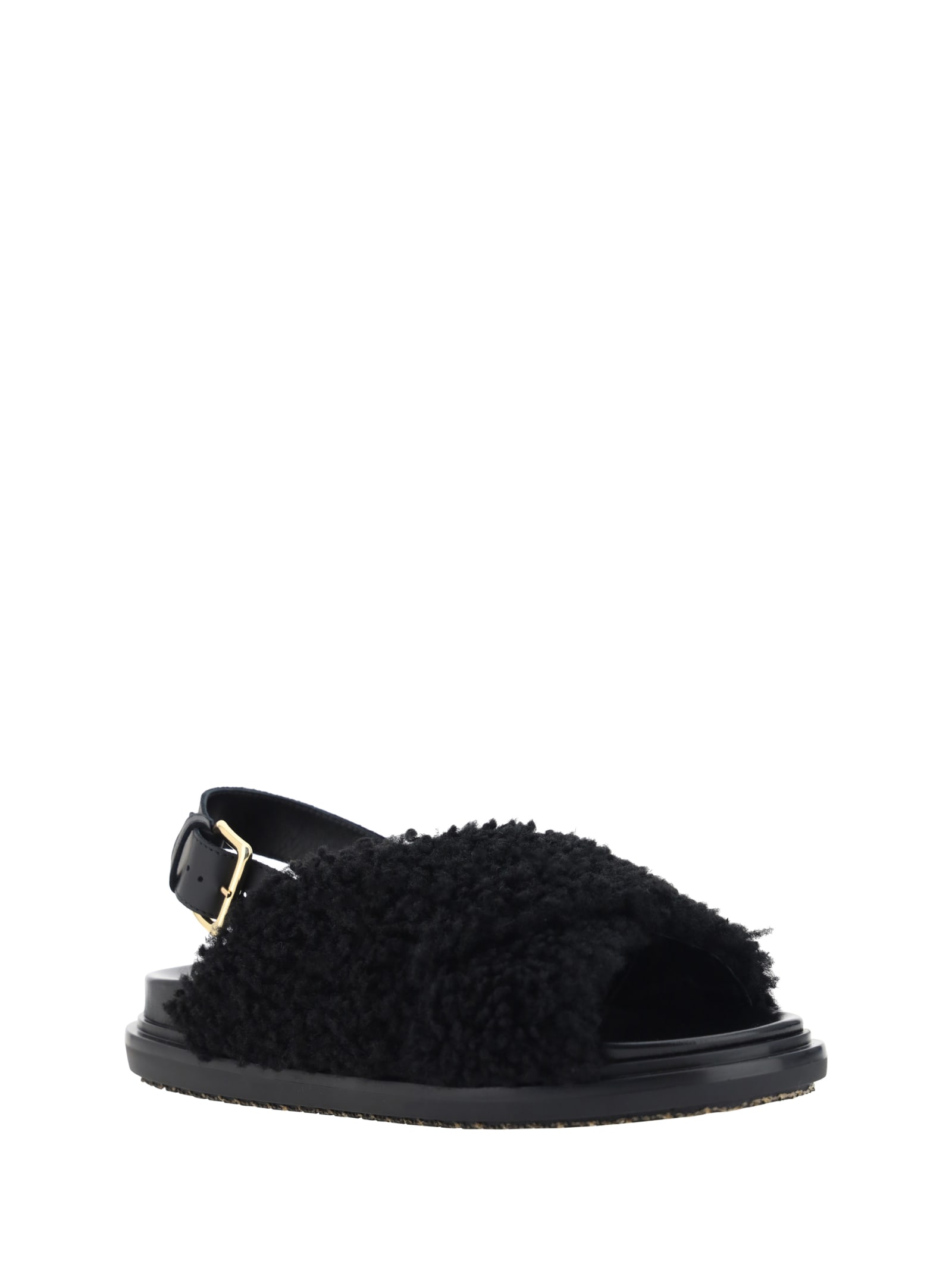 Shop Marni Fussbett Sandals In Black