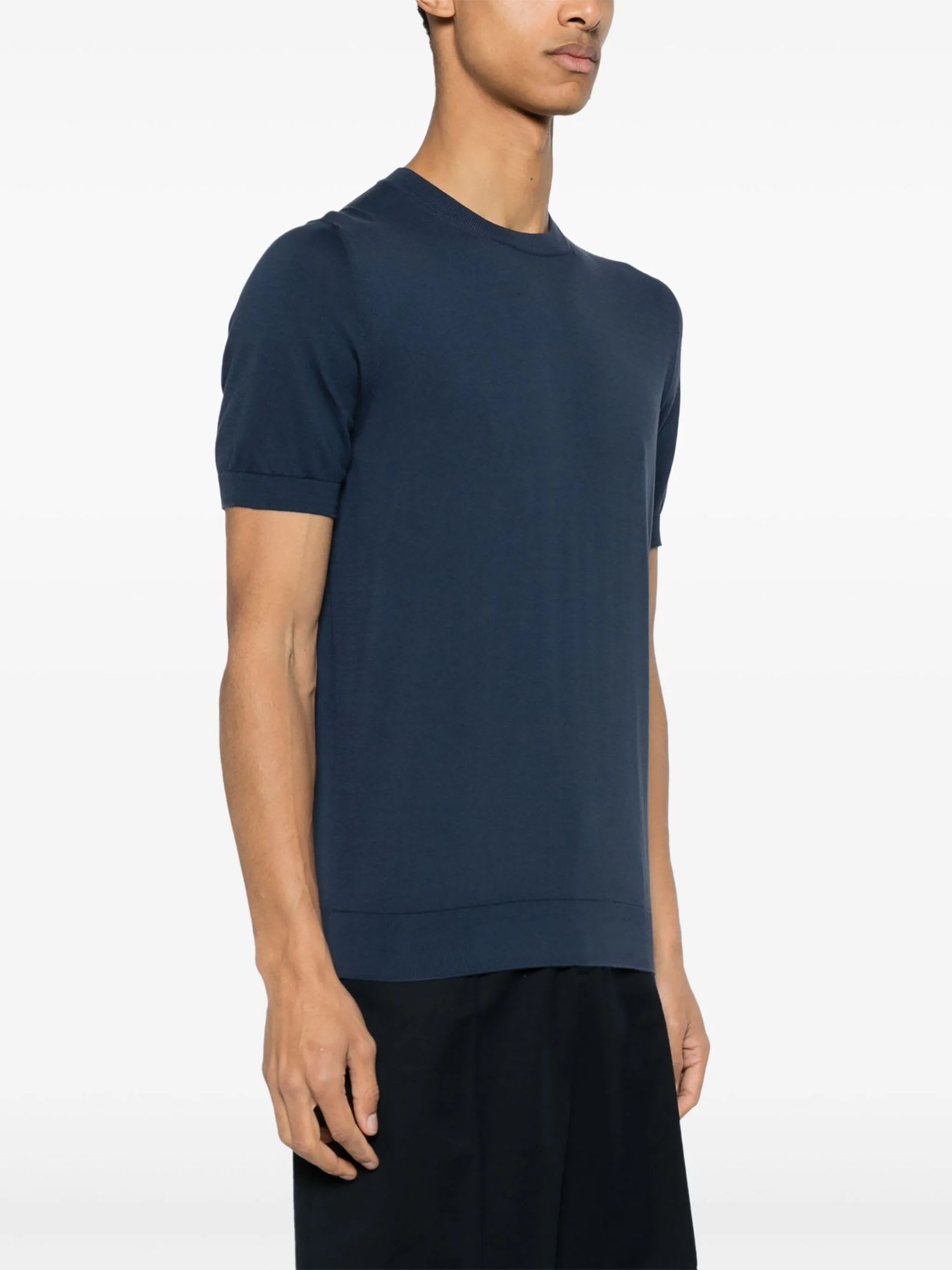 Fedeli Geometrisch Gemustertes T-shirt In Blue