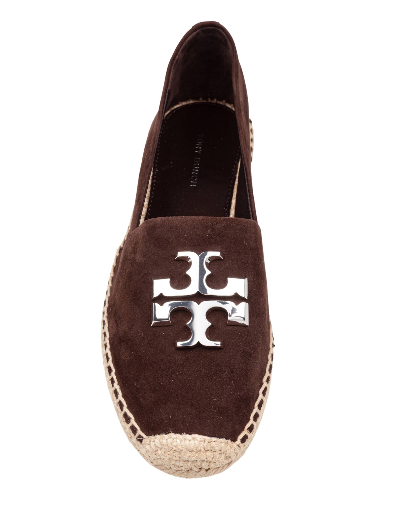 Tory Burch Eleanor Suede Espadrille Brown In Brown