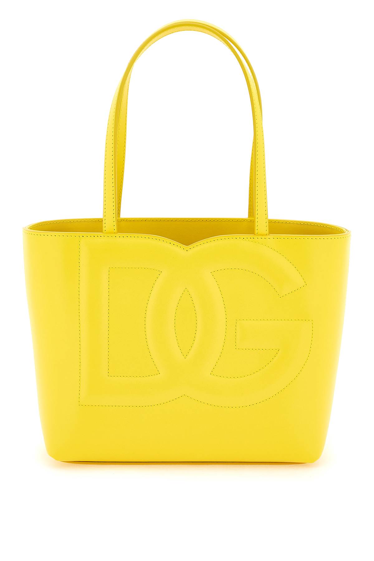 Dolce & Gabbana Logo Shopping Bag In Yellow