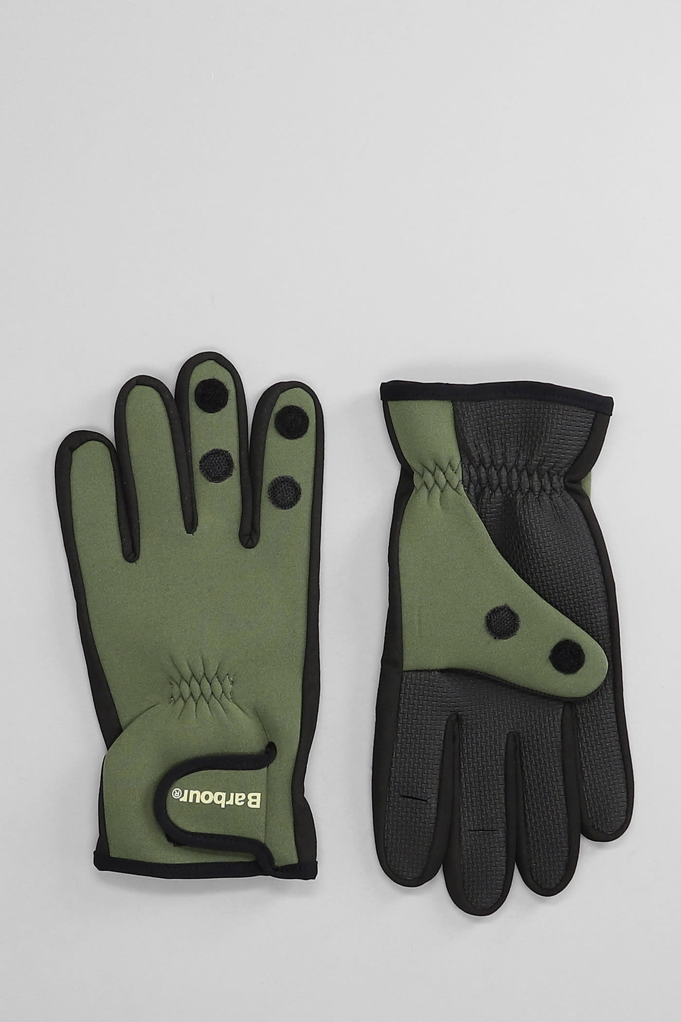 Barbour Gloves In Green Polyester