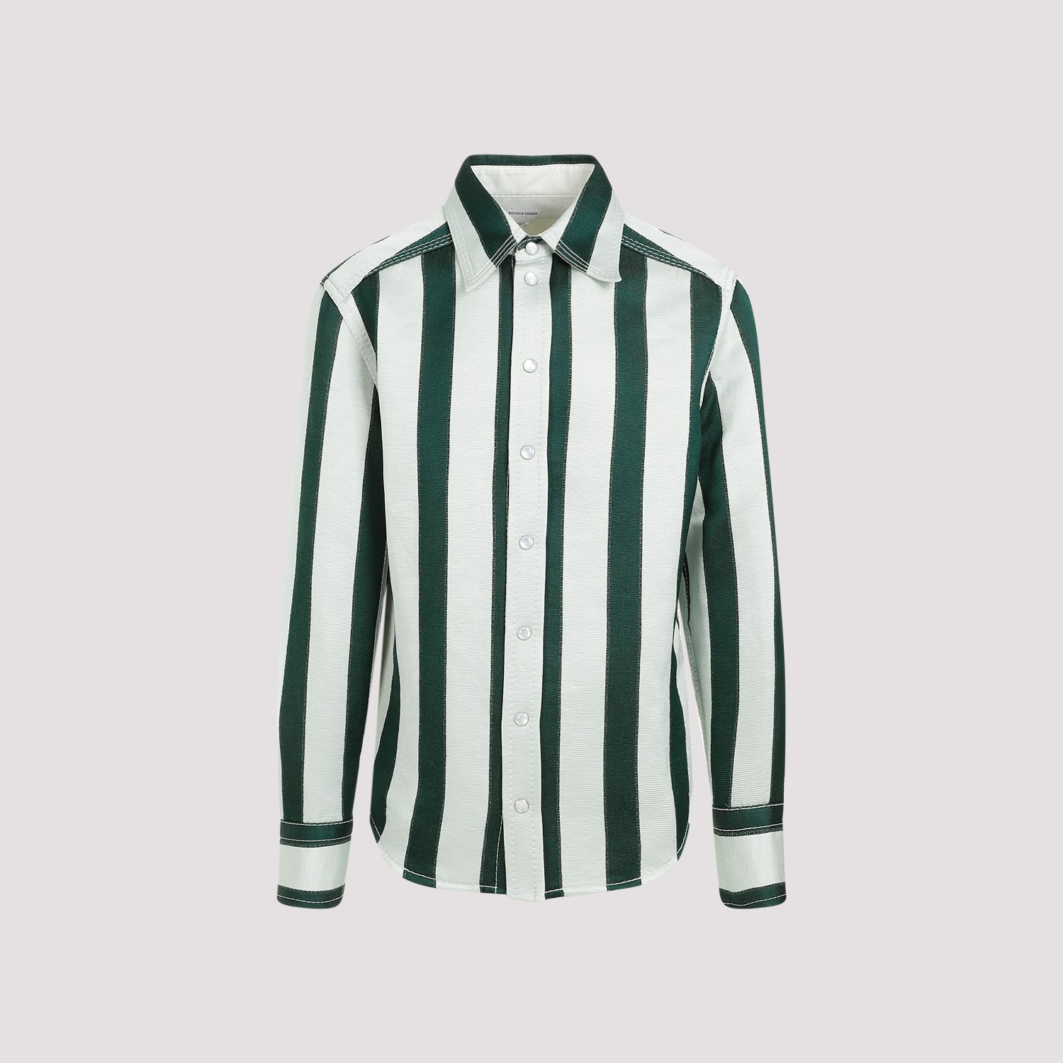 Shop Bottega Veneta Shirt In Iceberg Dark Green