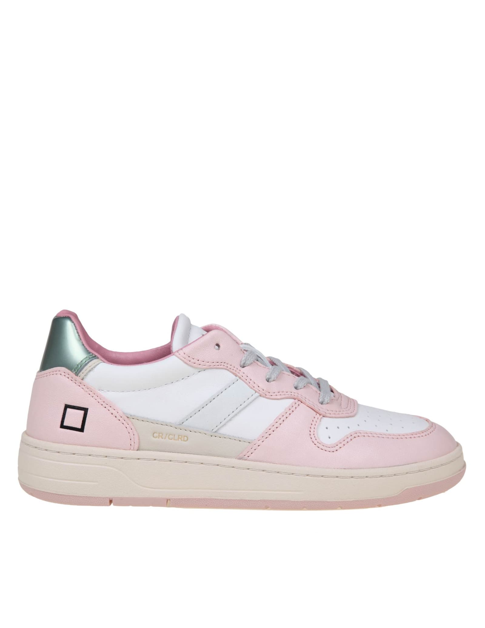 DATE COURT 2.0 SNEAKERS IN WHITE/PINK LEATHER