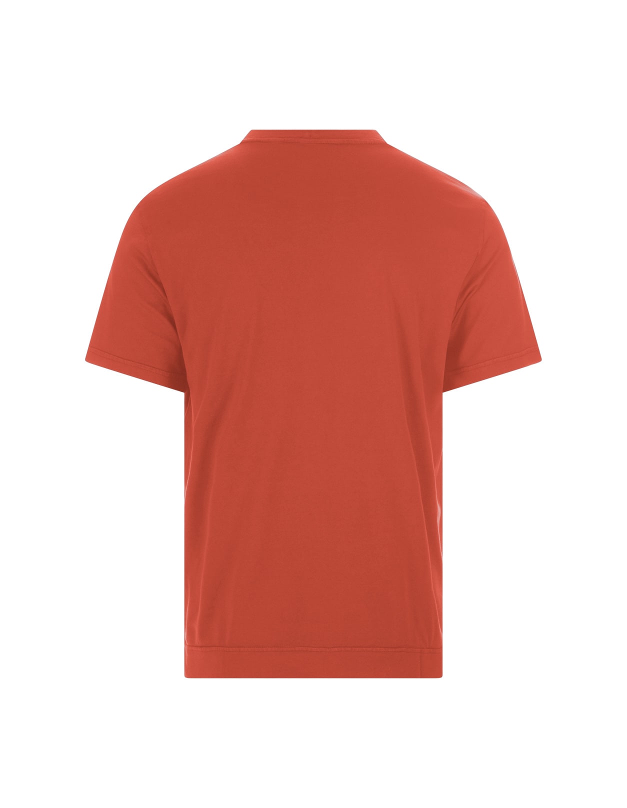 Shop Fedeli Basic T-shirt In Orange Organic Cotton