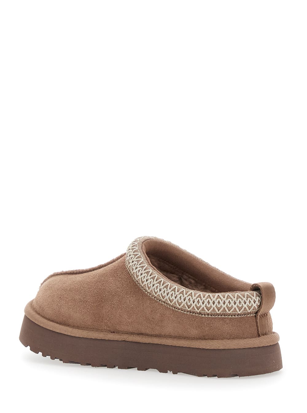 Ugg Tazz Braided-trim Slippers In Brown