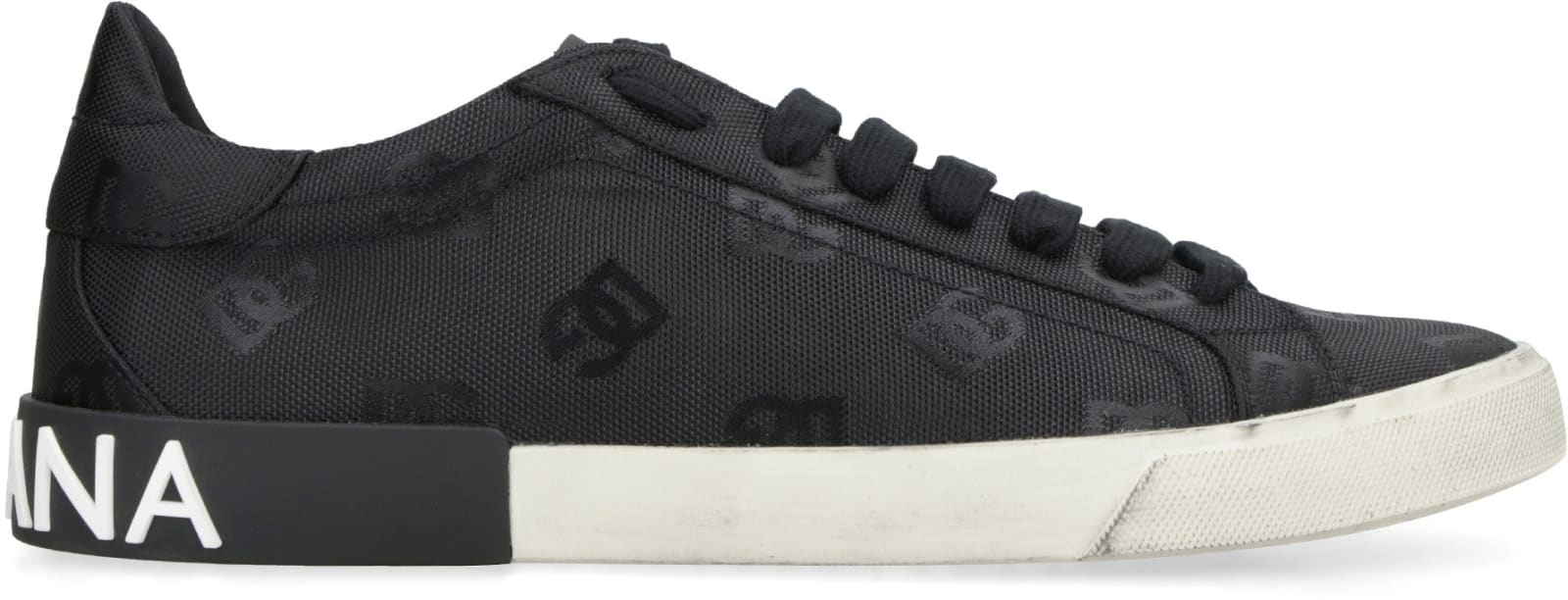 Shop Dolce & Gabbana Portofino Low-top Sneakers In Black