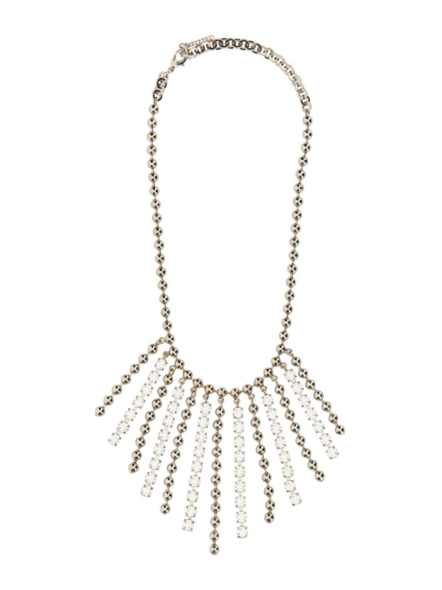 Crystal And Chain Necklace With Bangs