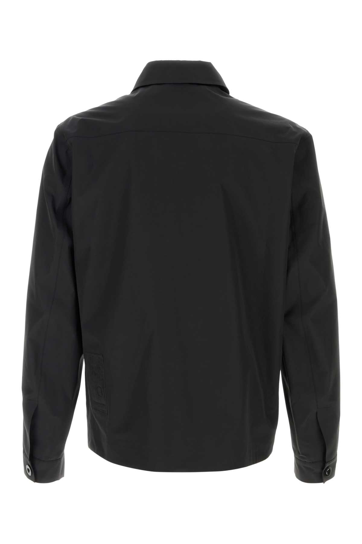Ten C Black Nylon Blend Bonded Shirt In 999
