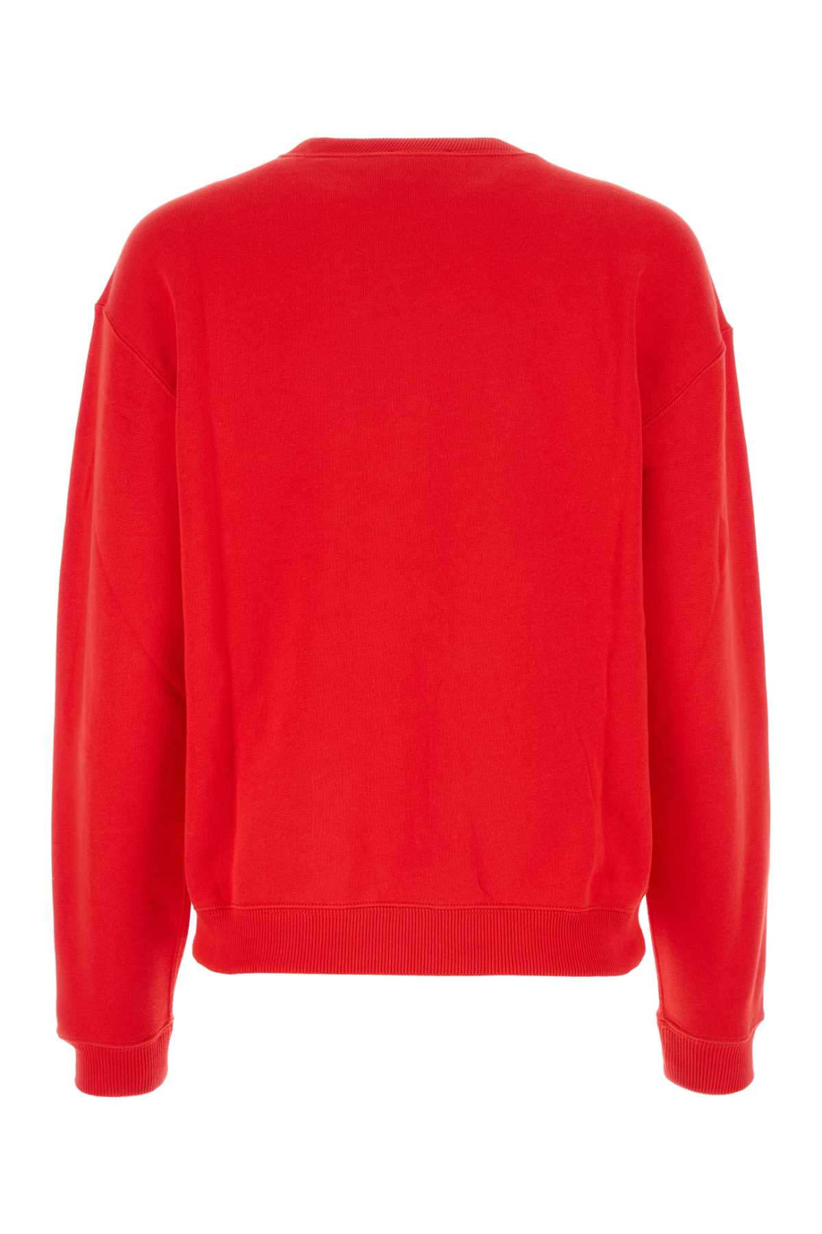 Polo Ralph Lauren Red Cotton Blend Sweatshirt In Brighthibiscus