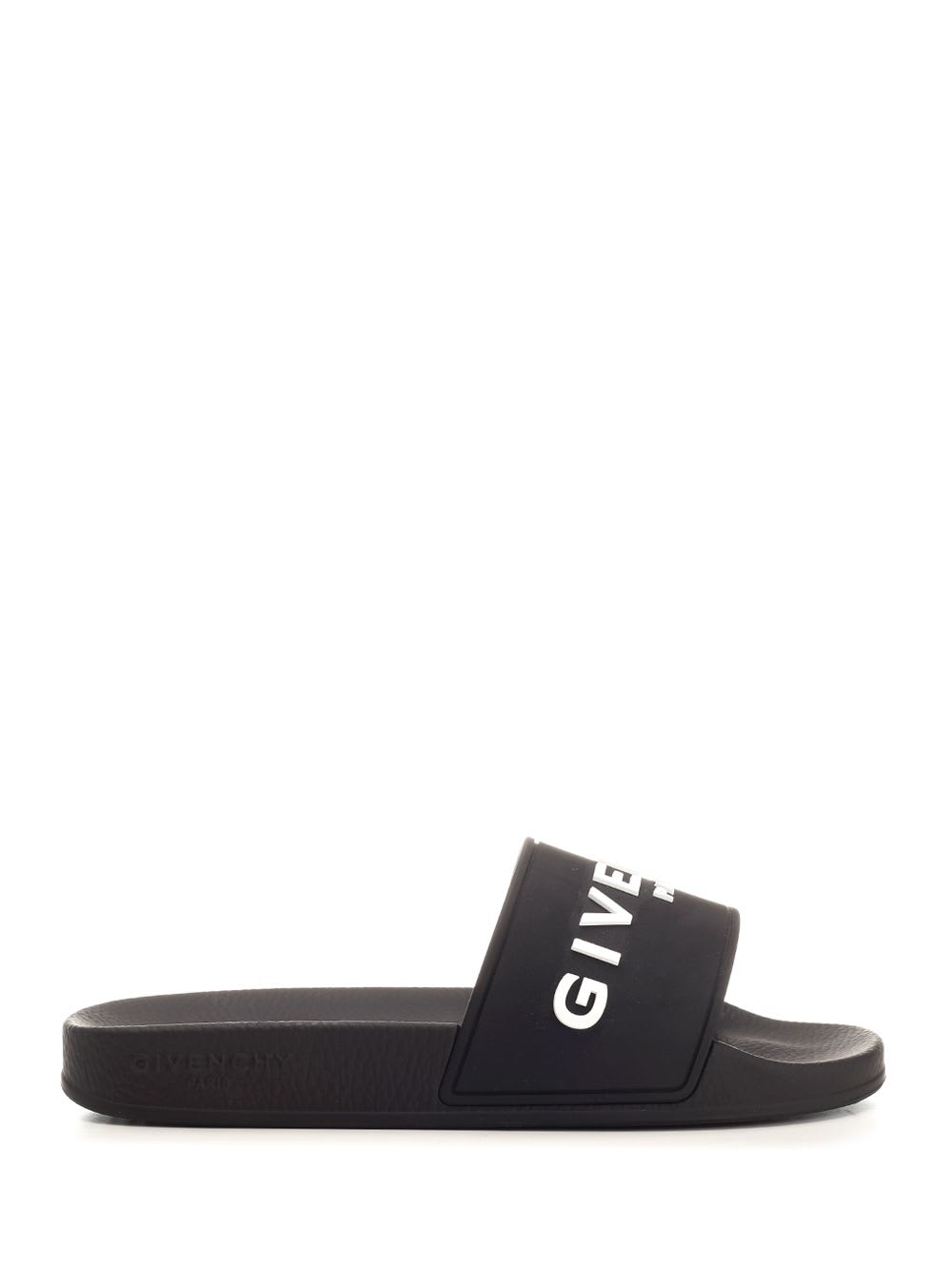 Shop Givenchy Rubber Slide In Nero