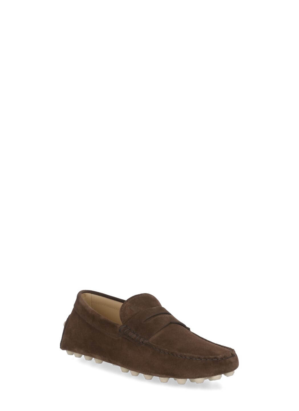 Tod's Man Loafers Chocolate Brown Size 7.5 Leather In Multi