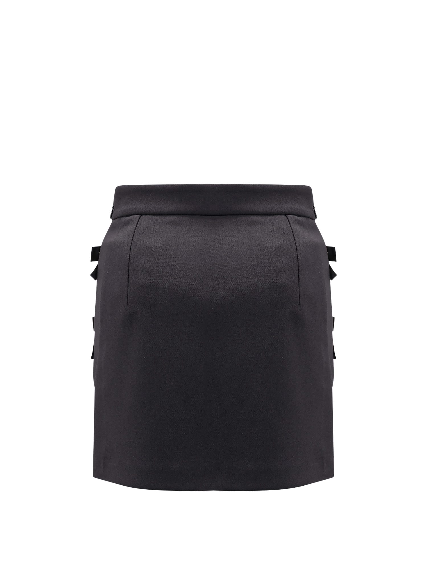Elisabetta Franchi Crepe Shorts With Satin Bows In Black