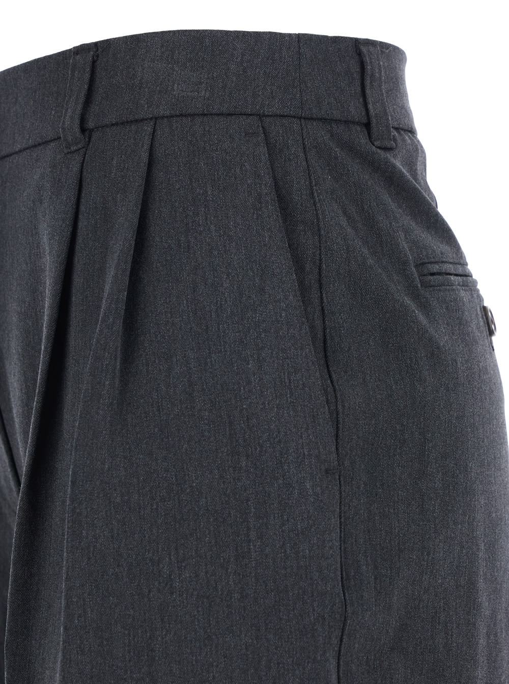 Dunst Double Pleated Wide Slacks In Gray
