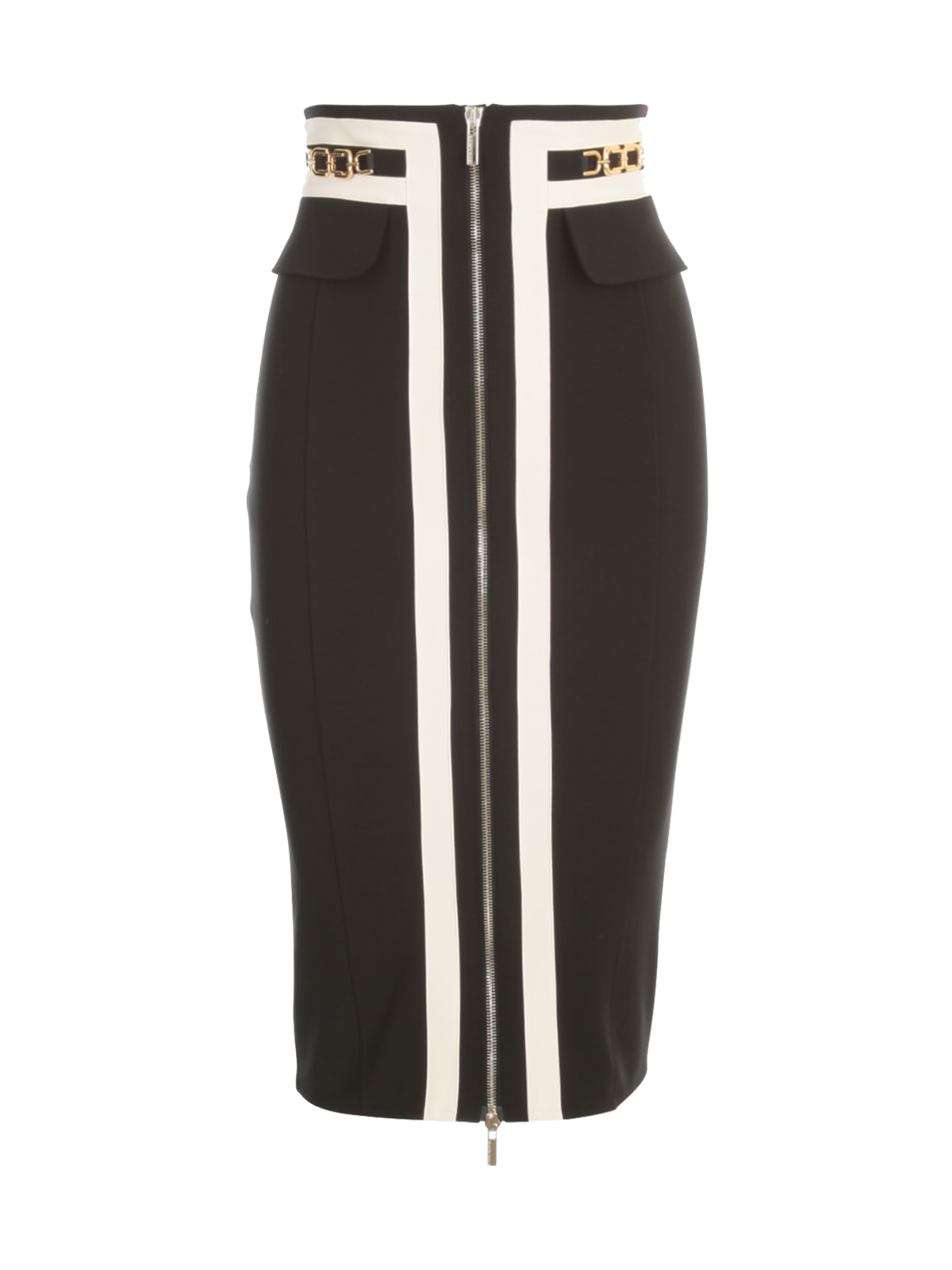 Elisabetta Franchi Striped Skirt W/zip