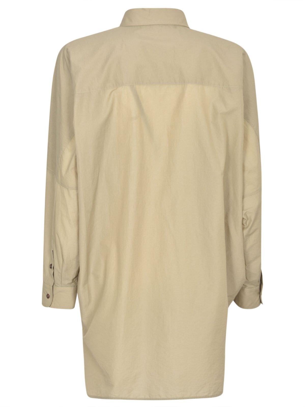 Shop Philosophy Di Lorenzo Serafini Drop Shoulder Oversize Shirt In Grey