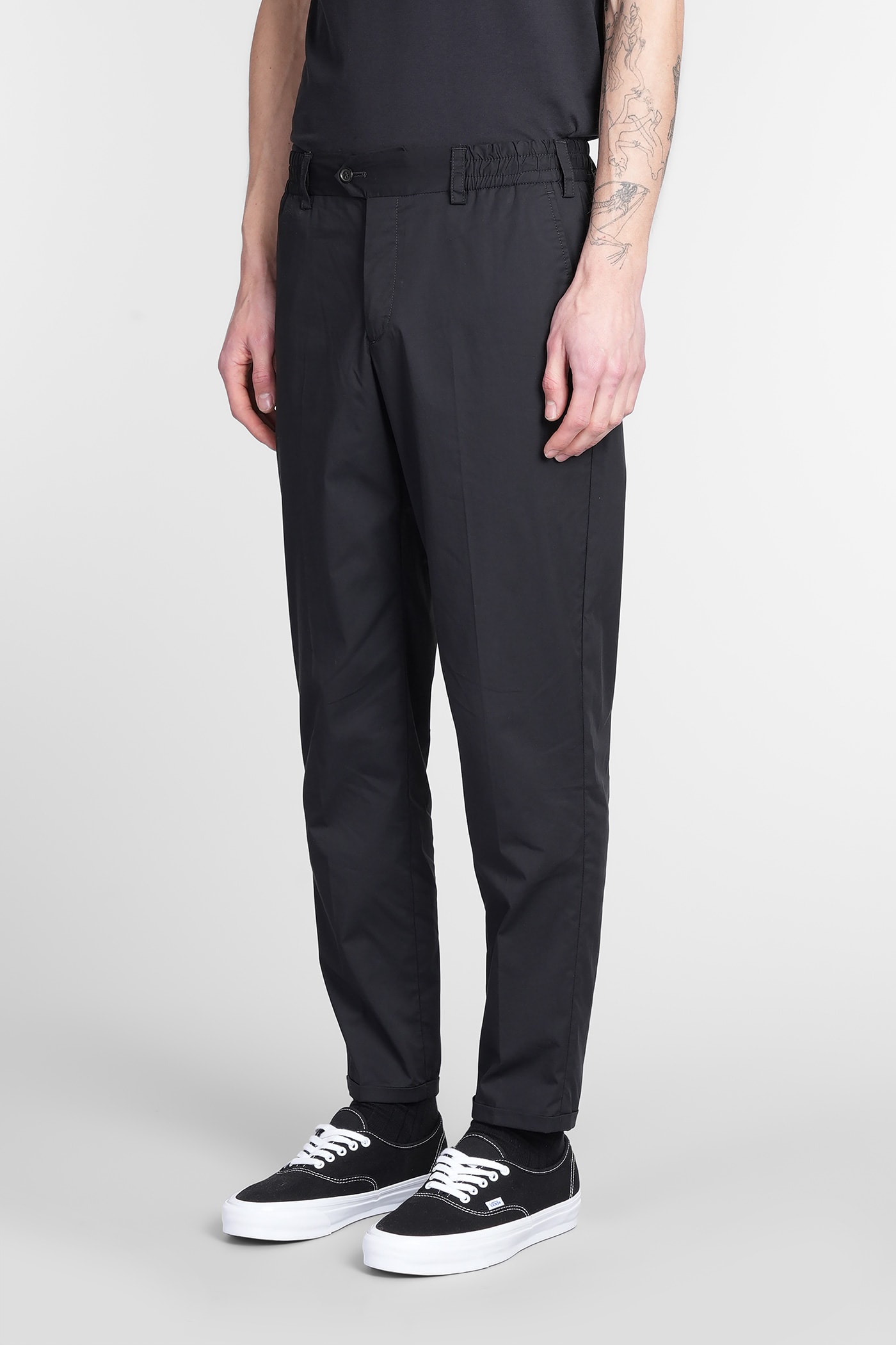 Pt Torino Vd05 Pants In Black Cotton In Black