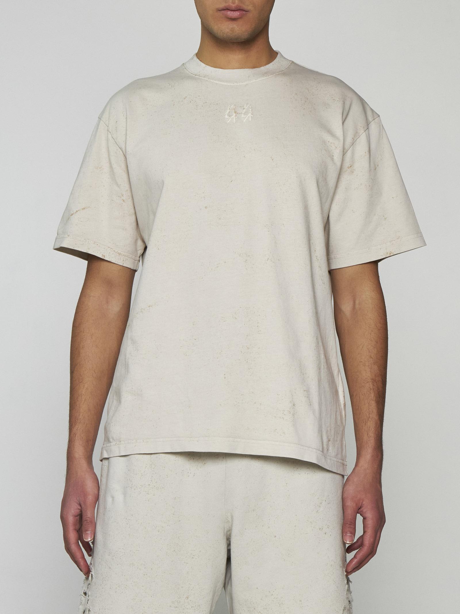 Shop 44 Label Group Back Holes Cotton T-shirt In White