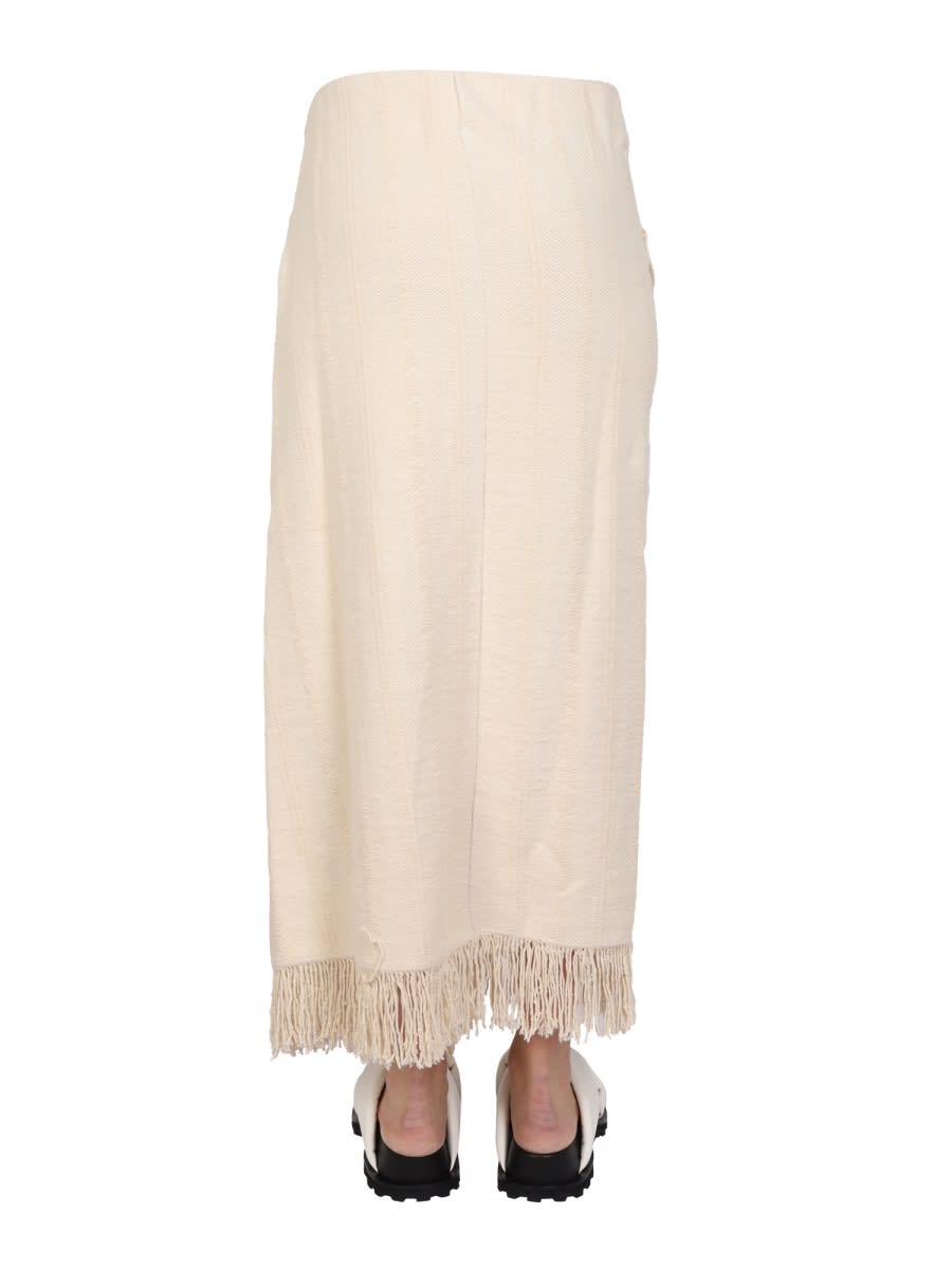 Shop Jil Sander Wallet Skirt In Powder