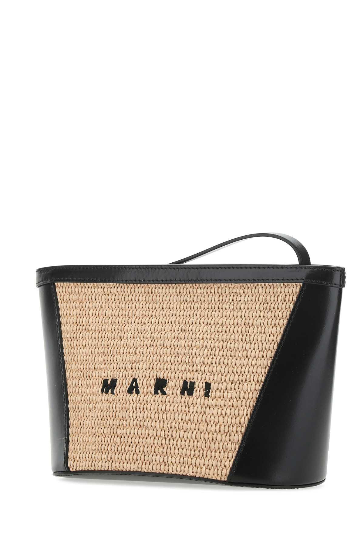 MARNI TROPICALIA LOGO EMBROIDERED ZIPPED TOTE BAG 