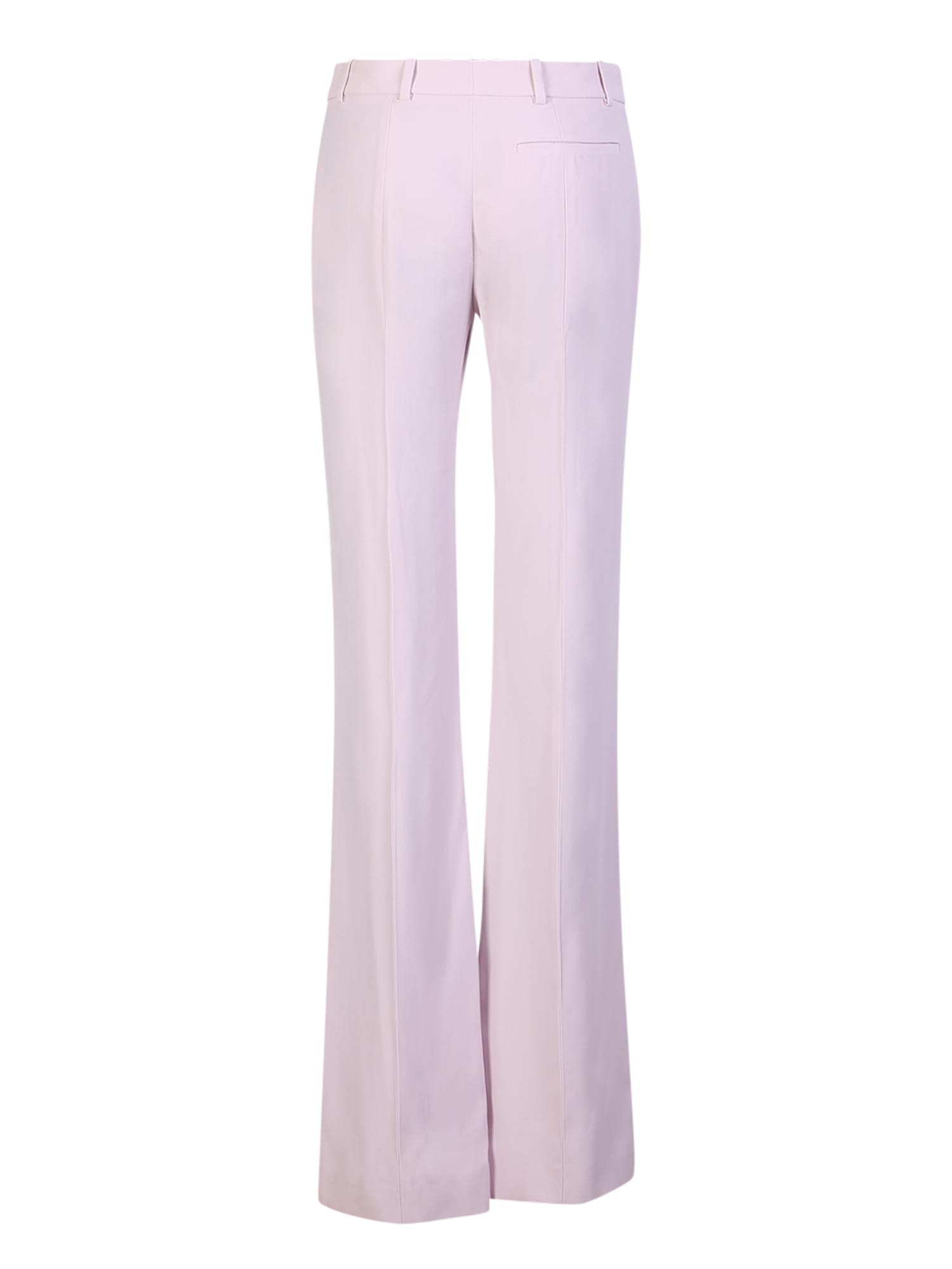 Shop Alexander Mcqueen Flared Tailored Powder Trousers In White