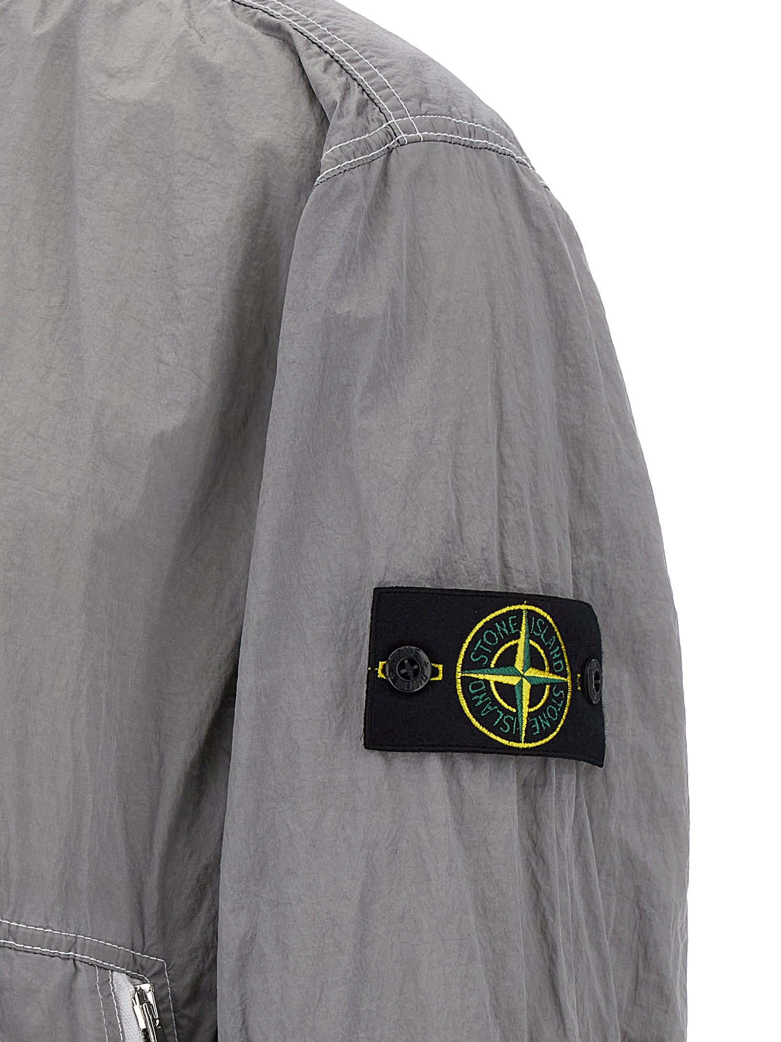 Stone Island Nylon Metal Watro Bomber In Gray