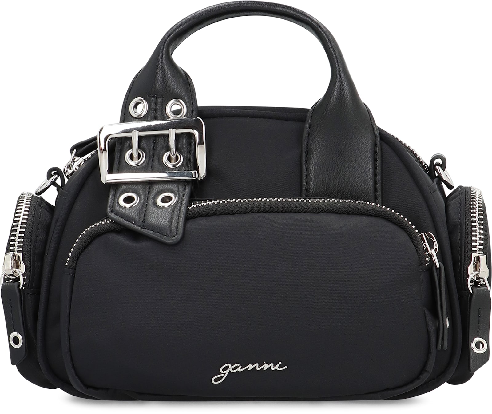 Ganni "polochon" Bag In Black