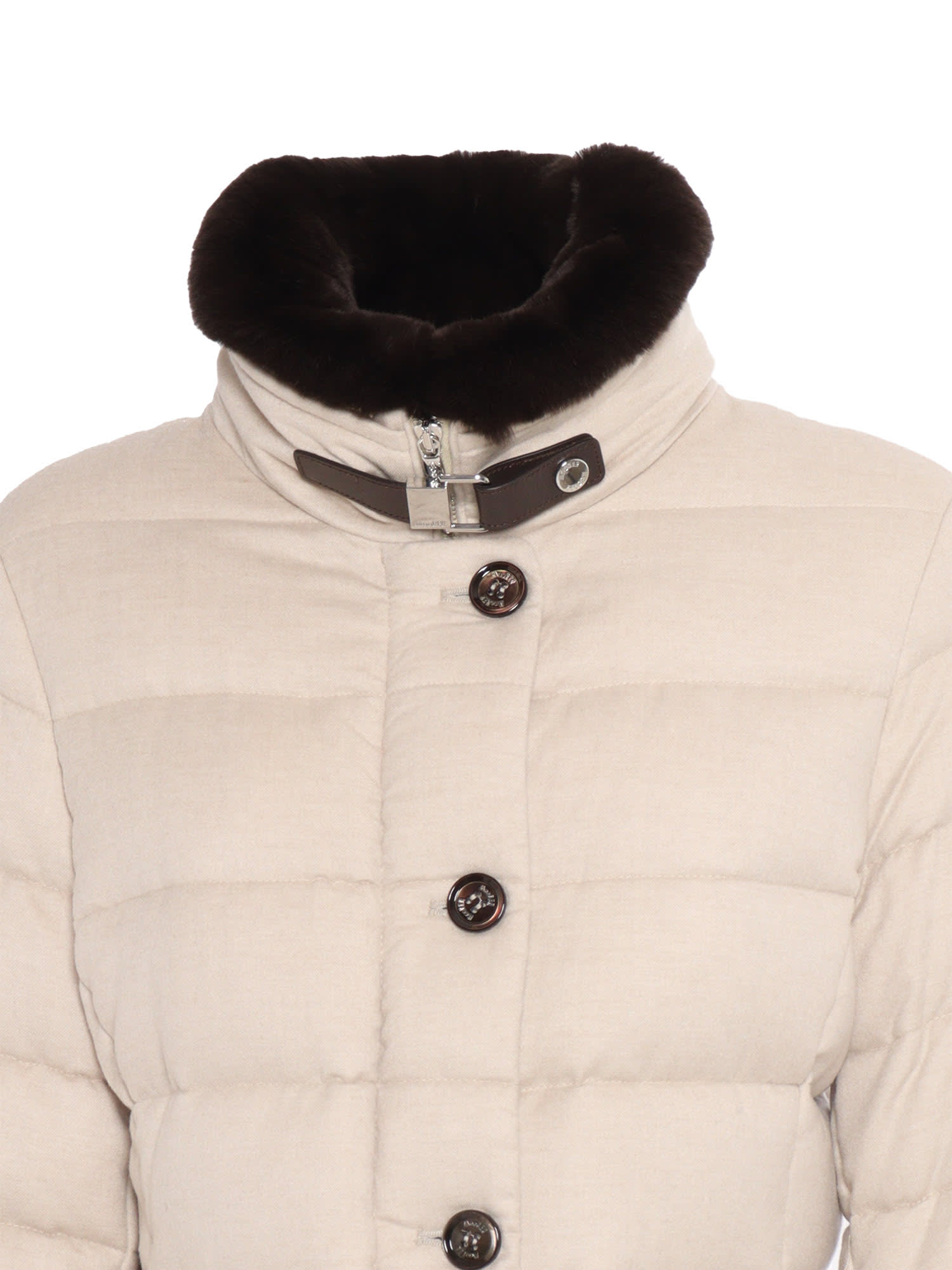 Shop Moorer Vetiver-il Jacket In Beige