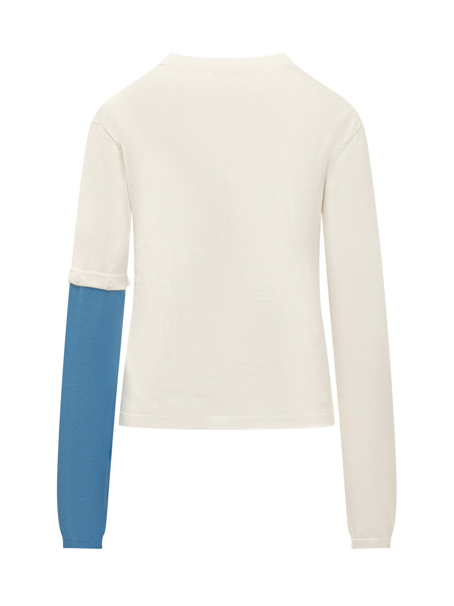 Shop Jw Anderson Contrast Sleeve Jump In White