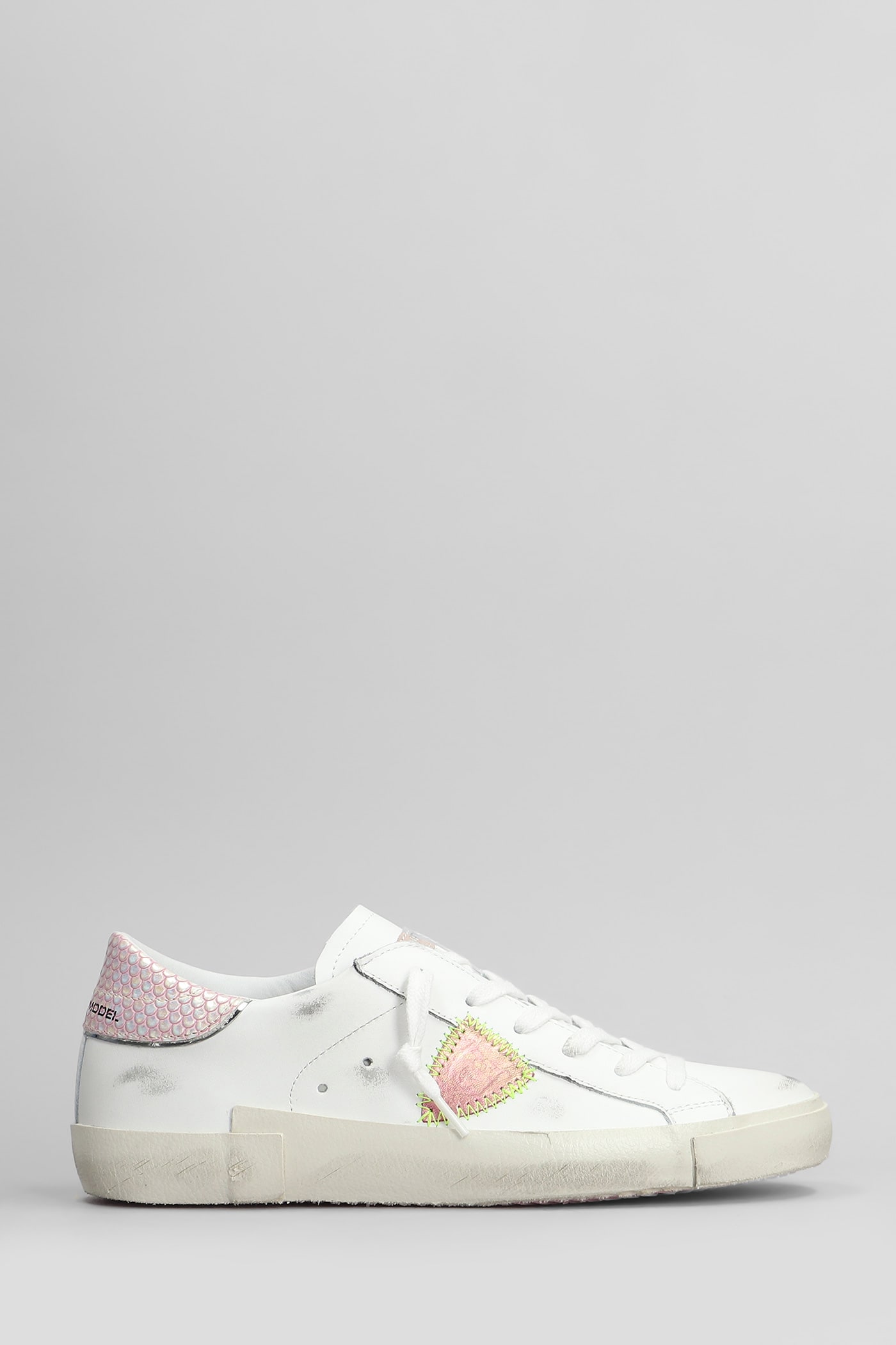Prsx Low Sneakers In White Leather