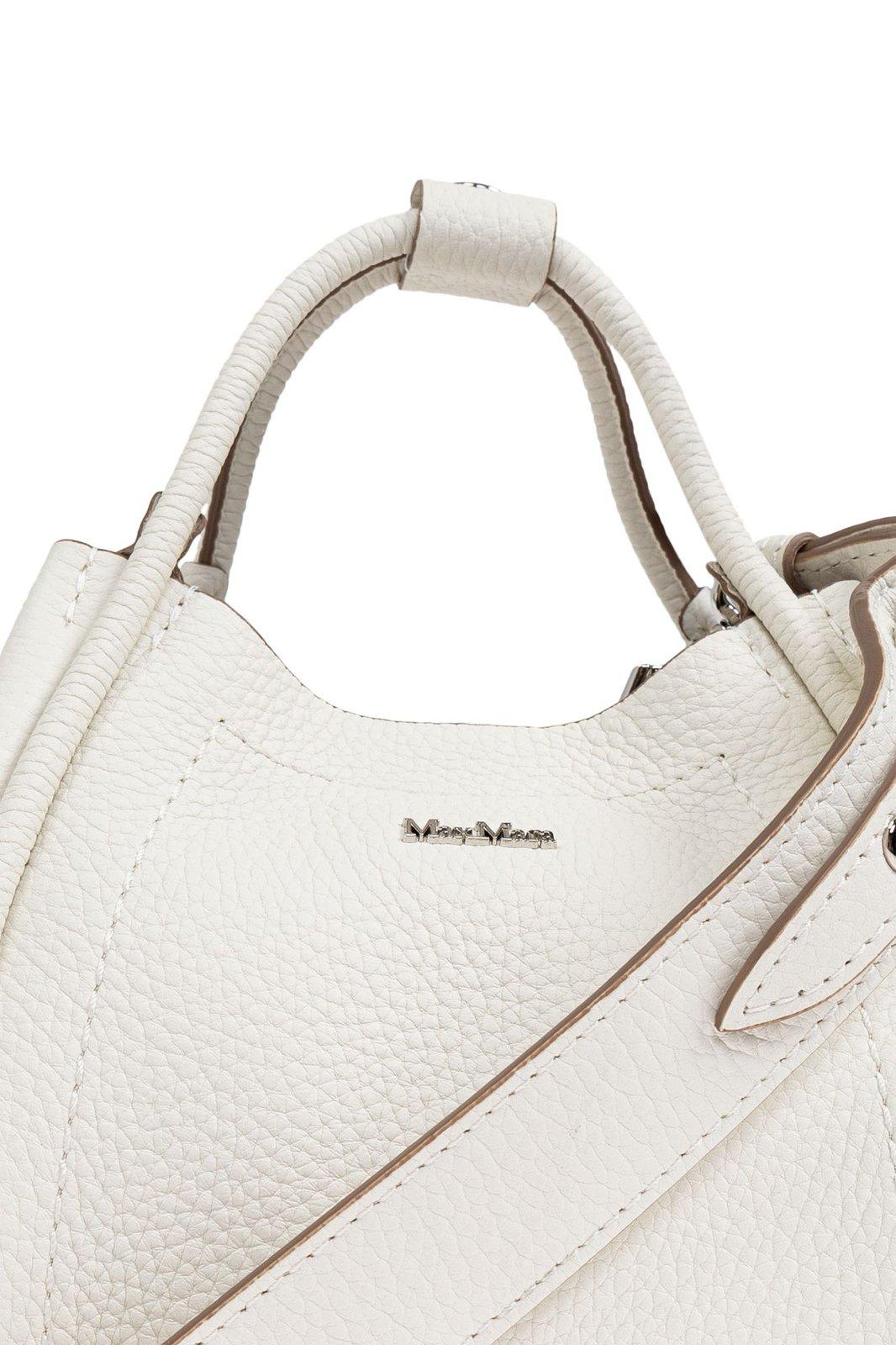 Max Mara Logo Plaque Top Handle Bag In White