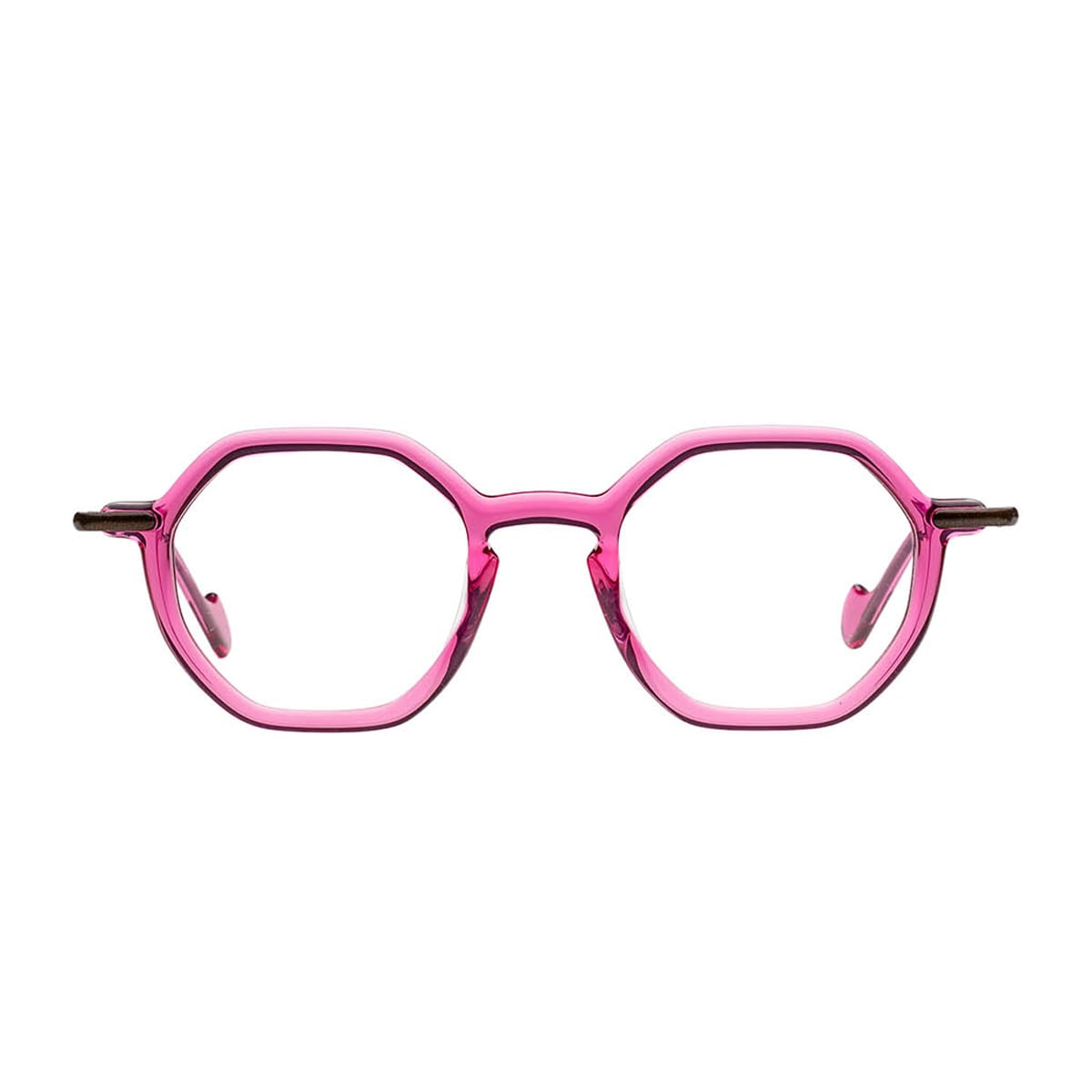 Matttew Jelly 1851 Rosa Marrone Glasses In Pink