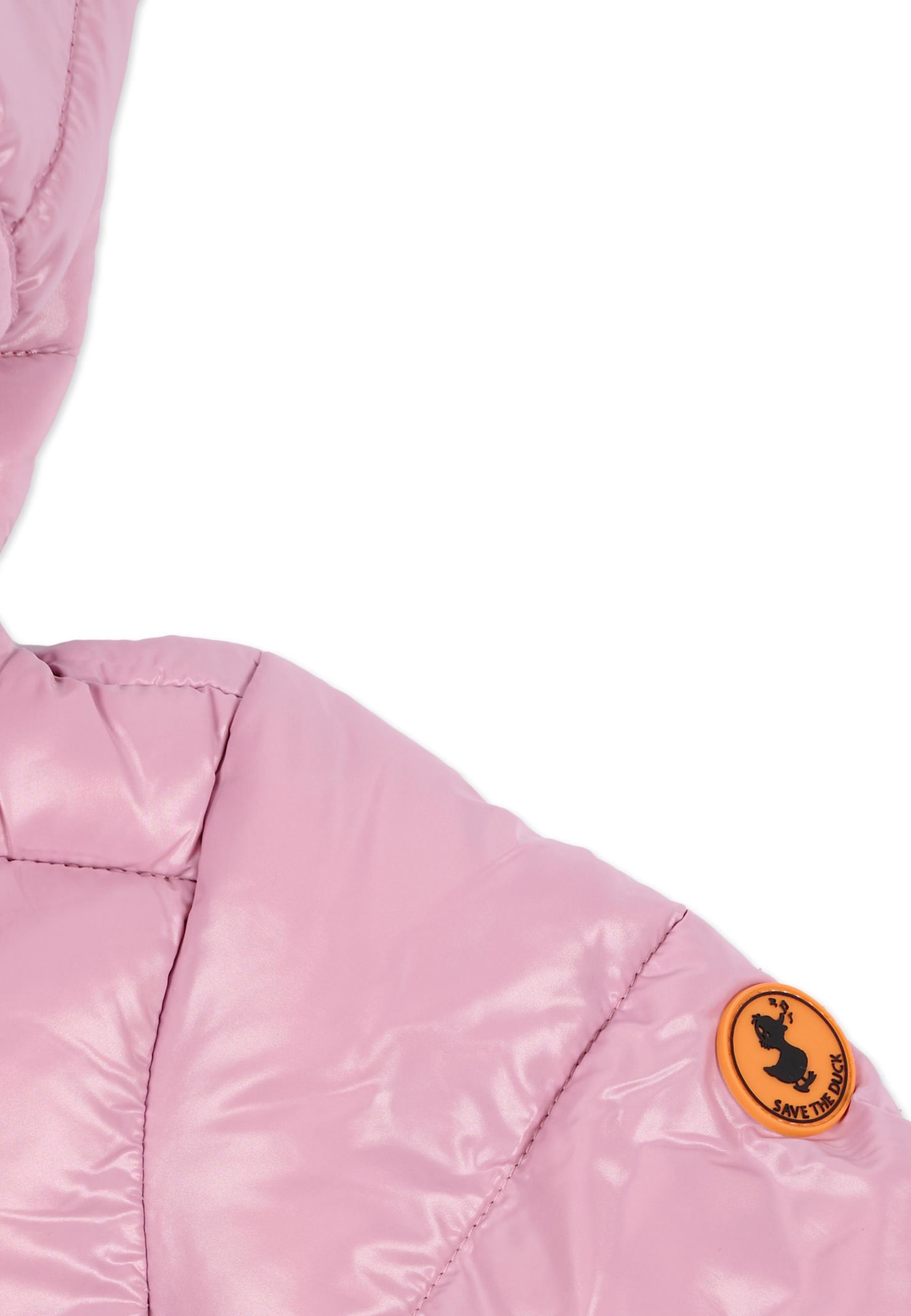 Save The Duck Purple Down Jacket For Baby Girl With Logo In Purple