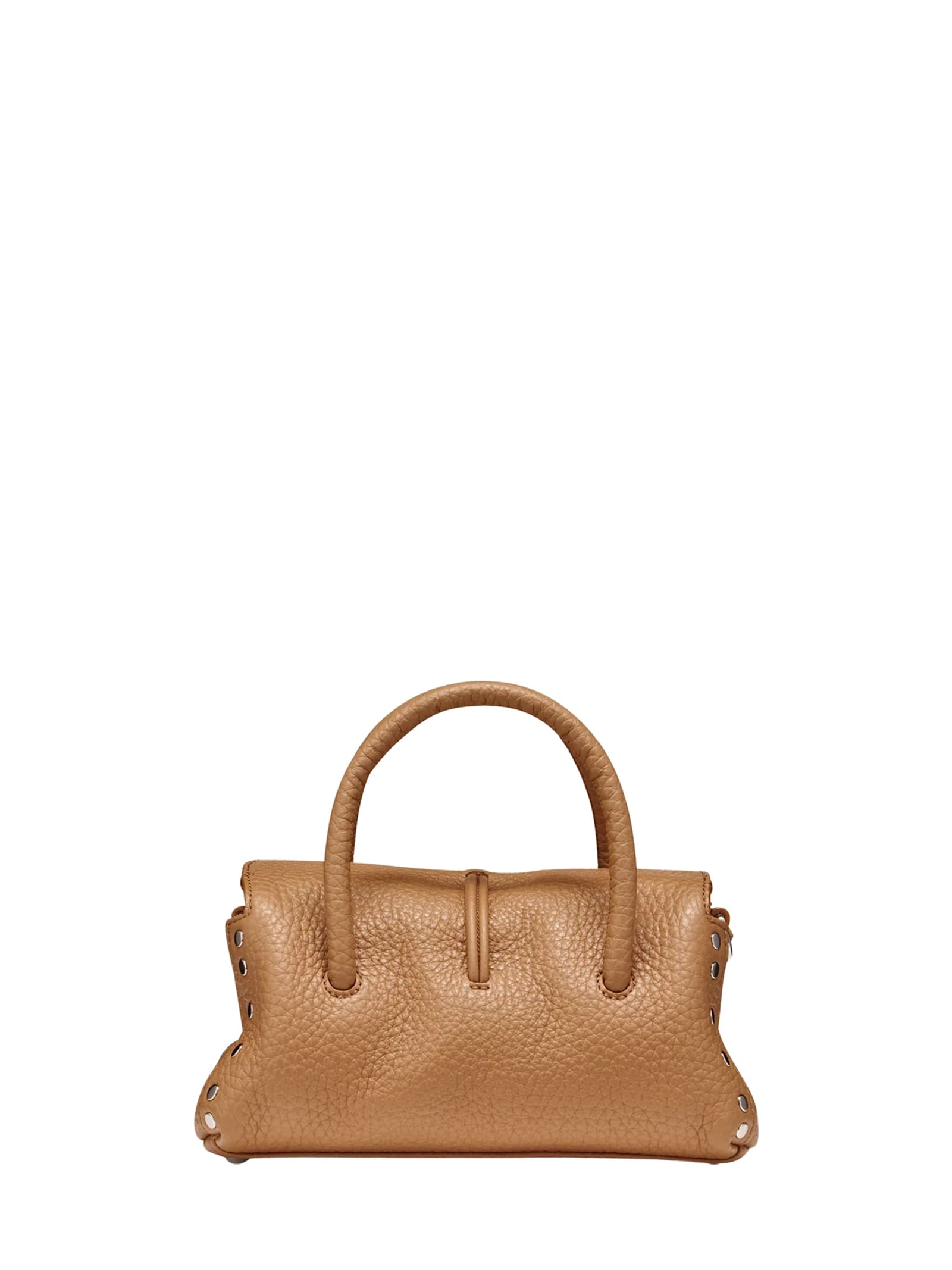 Zanellato Dotta Centauro Baby Leather Handbag In Brown