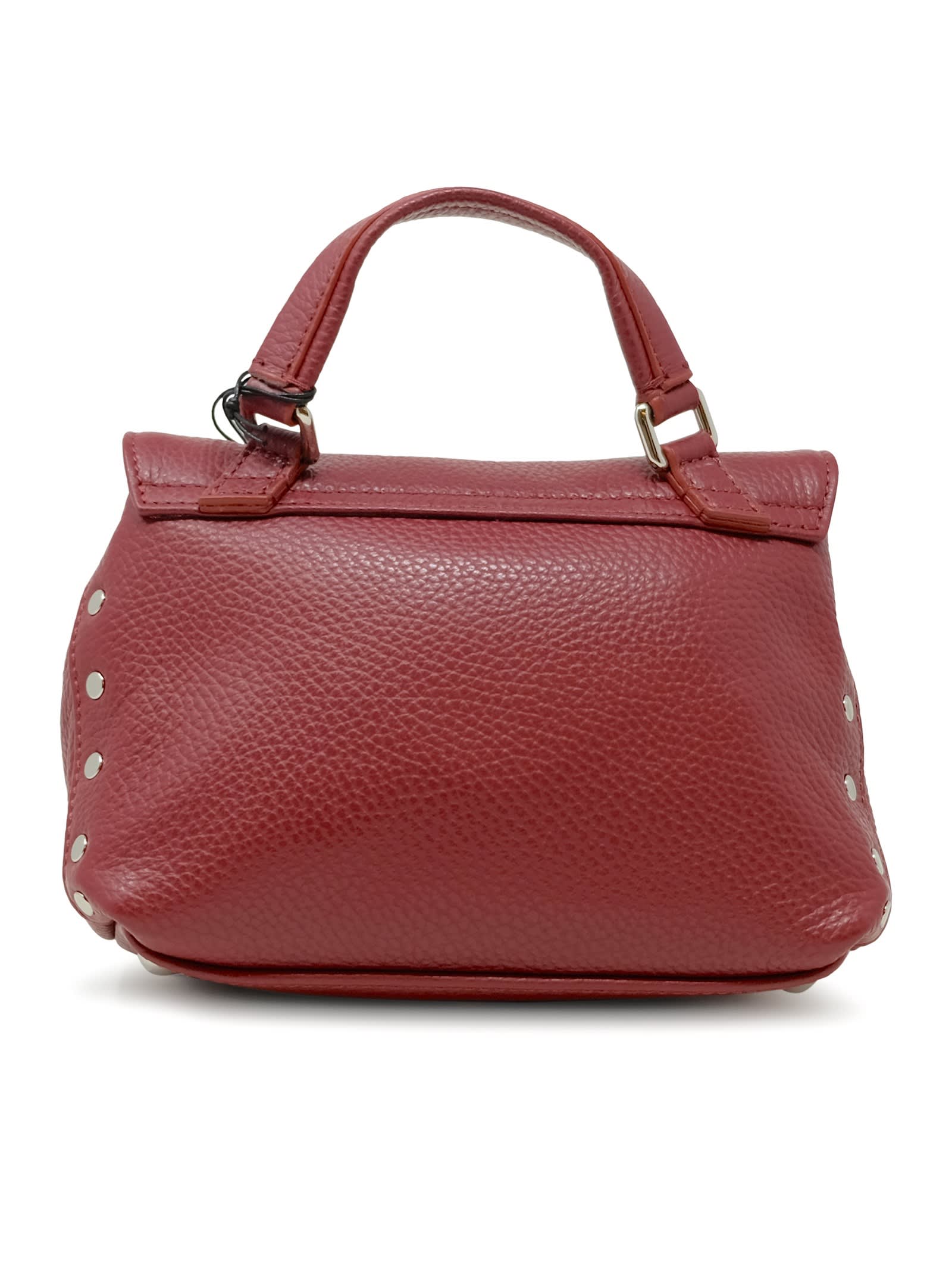Zanellato 068010-0050000-z0940 Red Opera Postina Daily Giorno Baby Leather Handbag In Burgundy