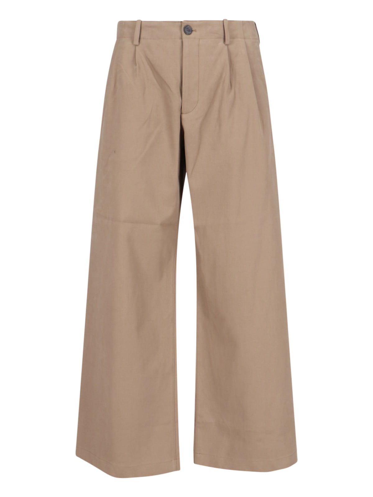 Our Legacy Bridge Chino Wide Leg Cotton Trousers In Neutral