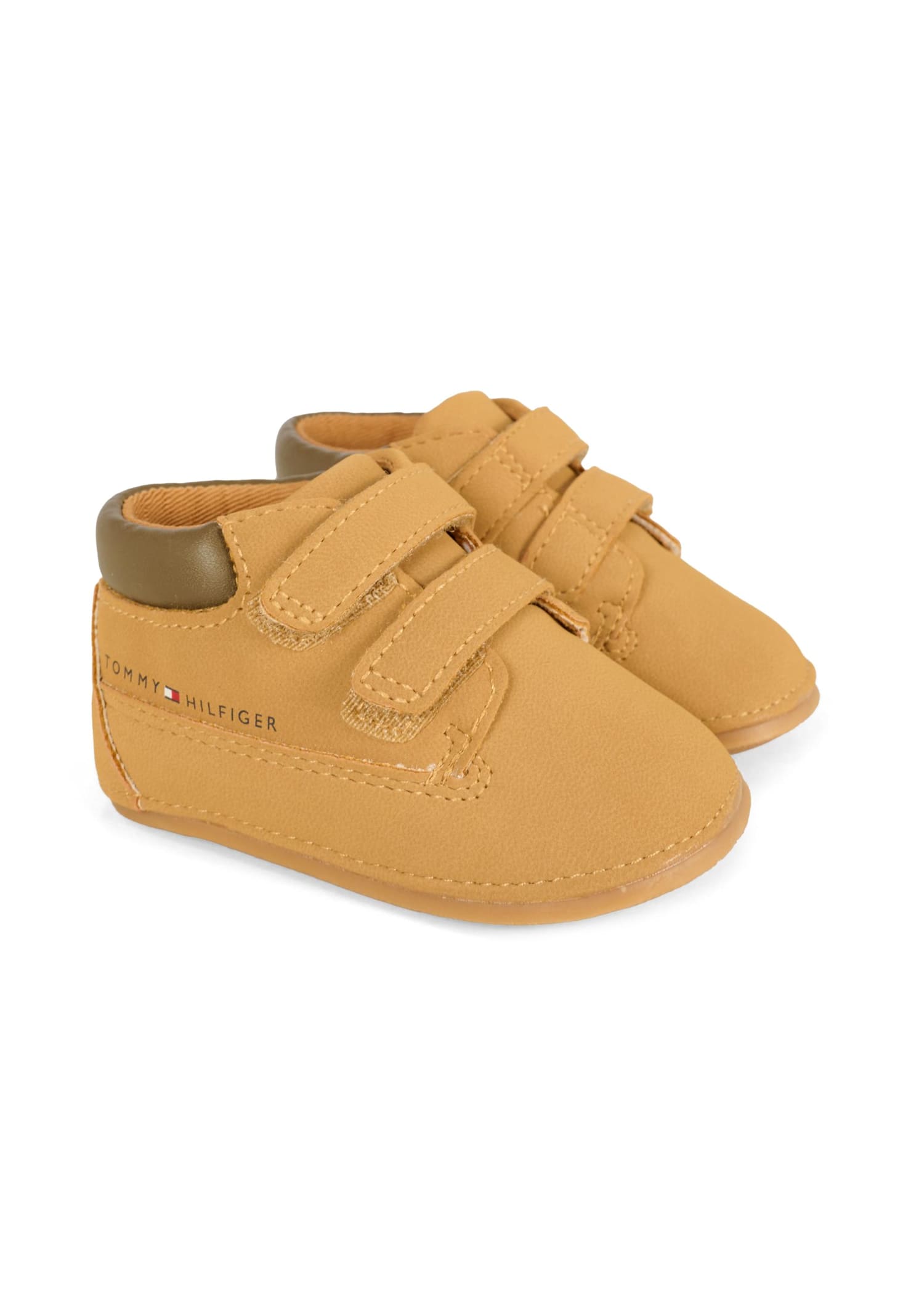 Tommy Hilfiger Brown Sneakers For Baby Boy Wth Logo In Brown