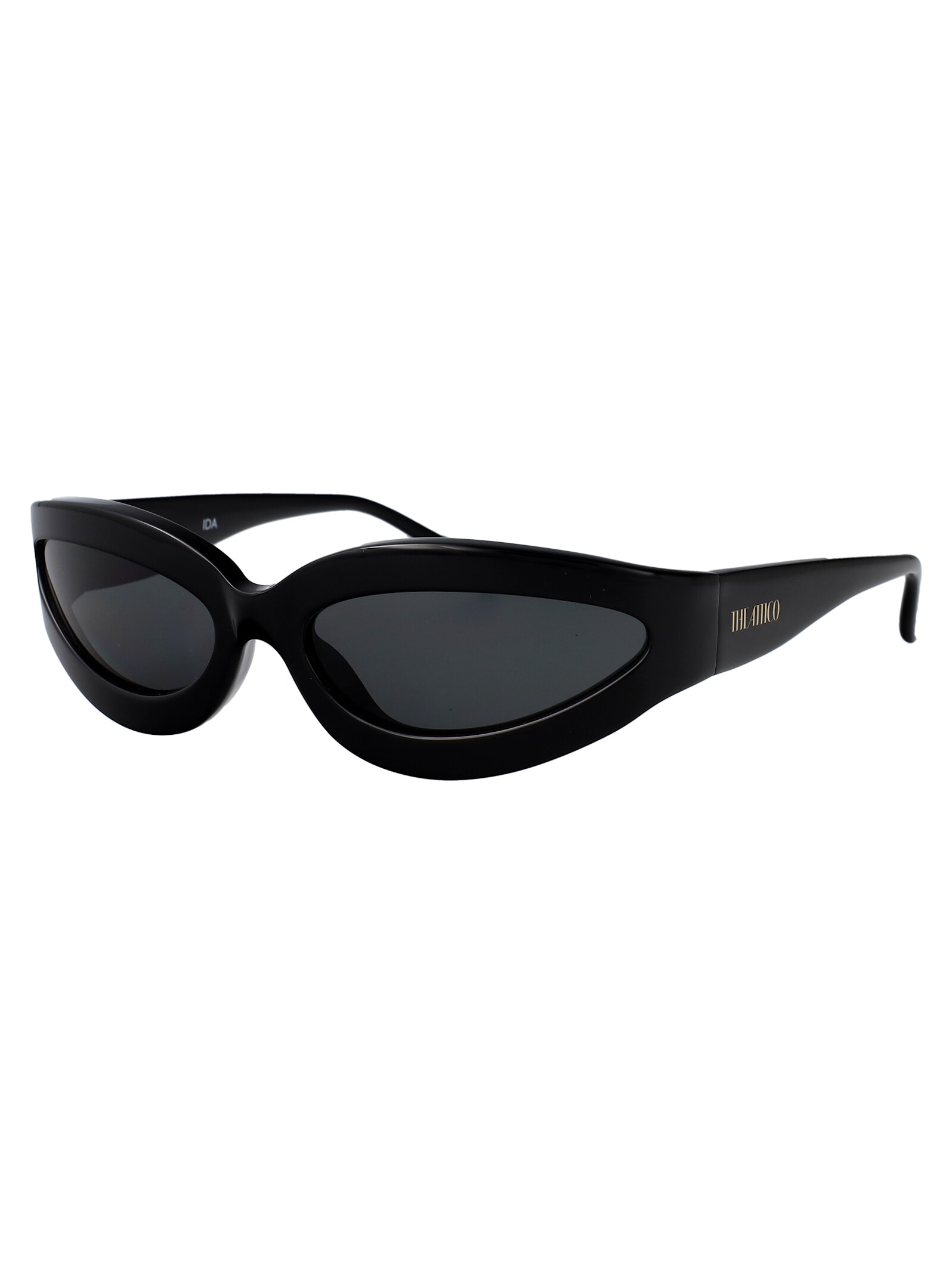 Attico The Sunglasses In Black/yellowgold/grey