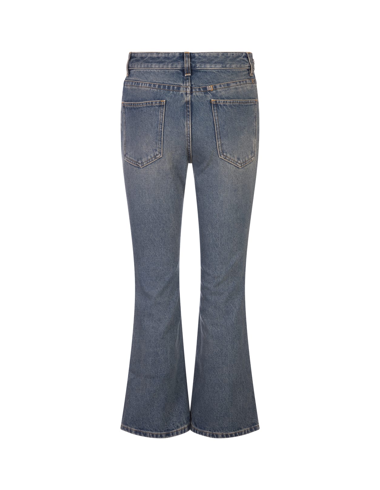 Shop Givenchy Medium Blue Denim Jeans With Boot Cut