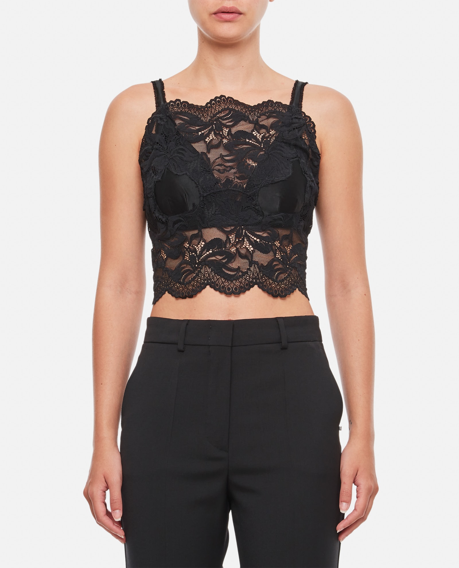 PACO RABANNE LACE CROP TOP
